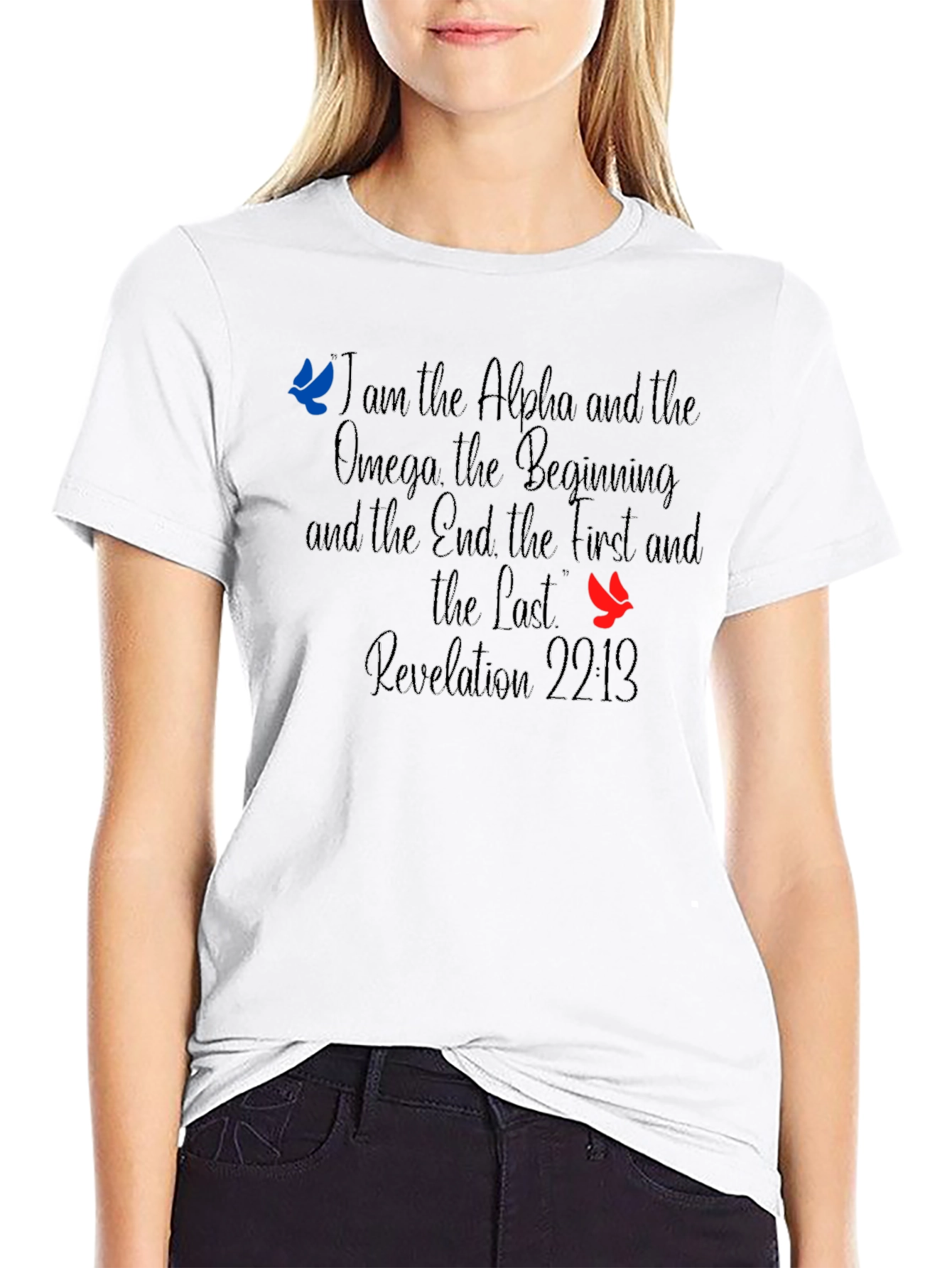 Alpha and Omega Revelation 22:13 T-Shirt