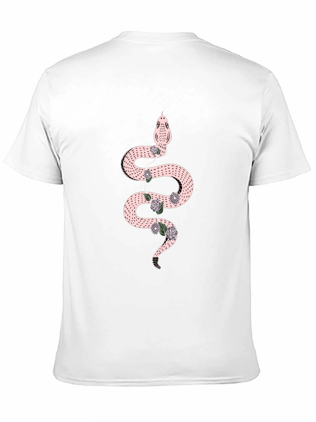 Snake & Roses Graphic Black T-Shirt