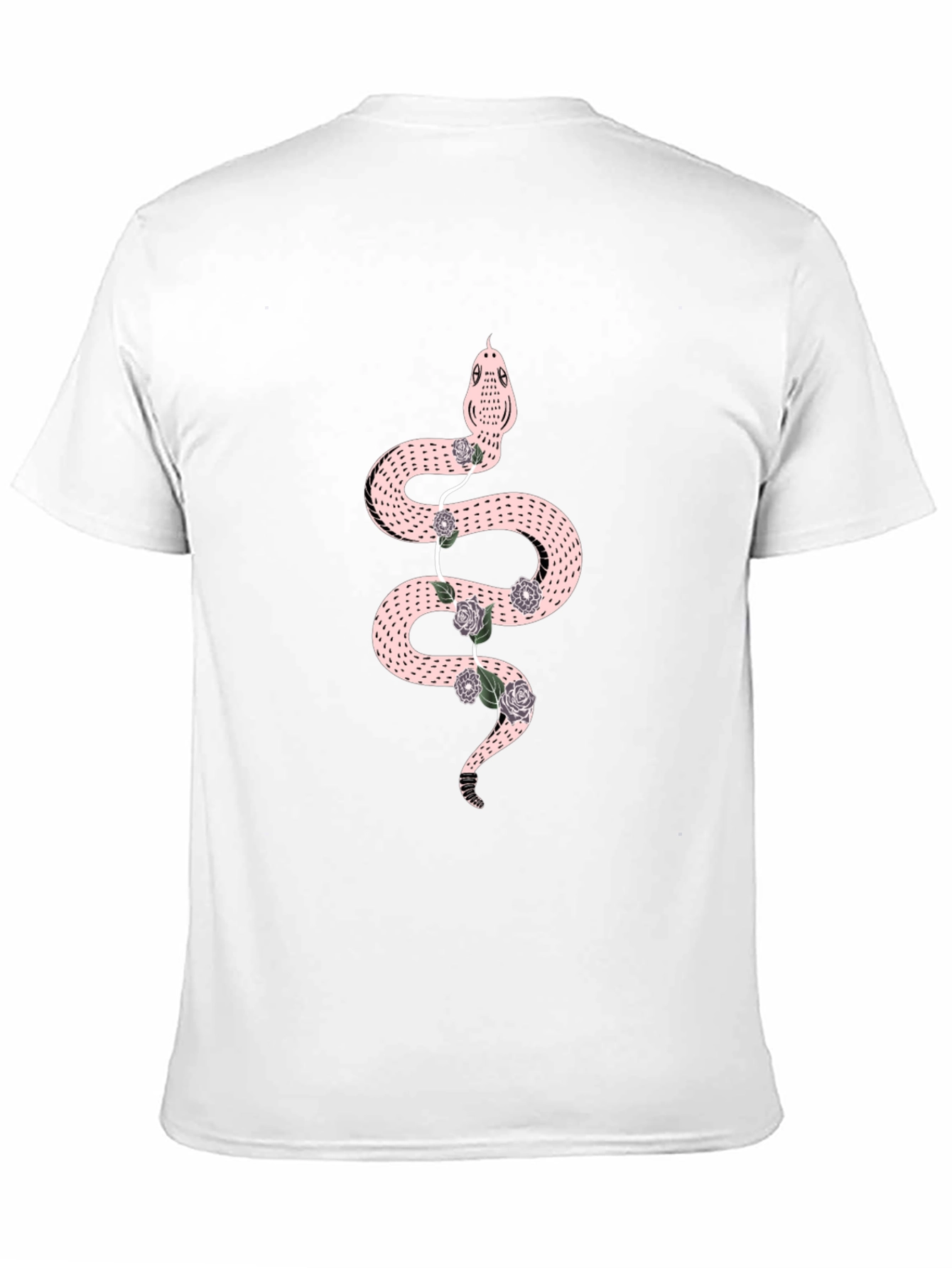 Snake & Roses Graphic Black T-Shirt