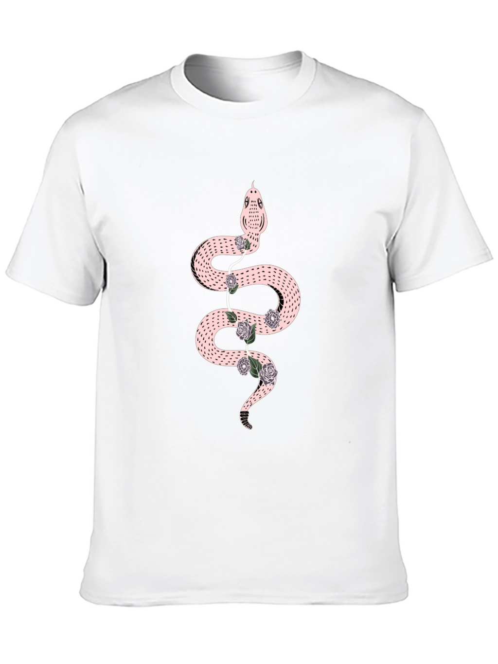 Snake & Roses Graphic Black T-Shirt
