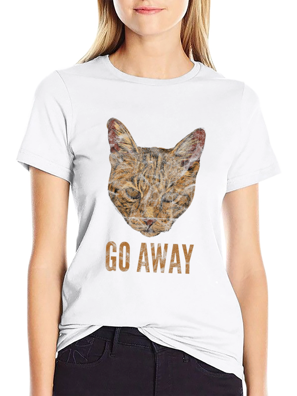 Go Away Cat Graphic Tee