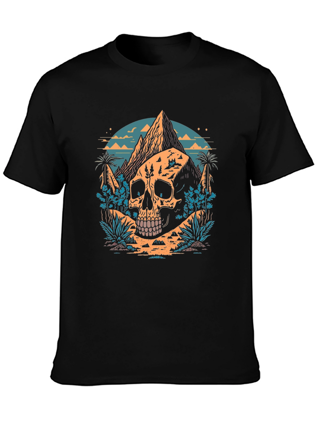 Skull Mountain Graphic Tee - Unique Design