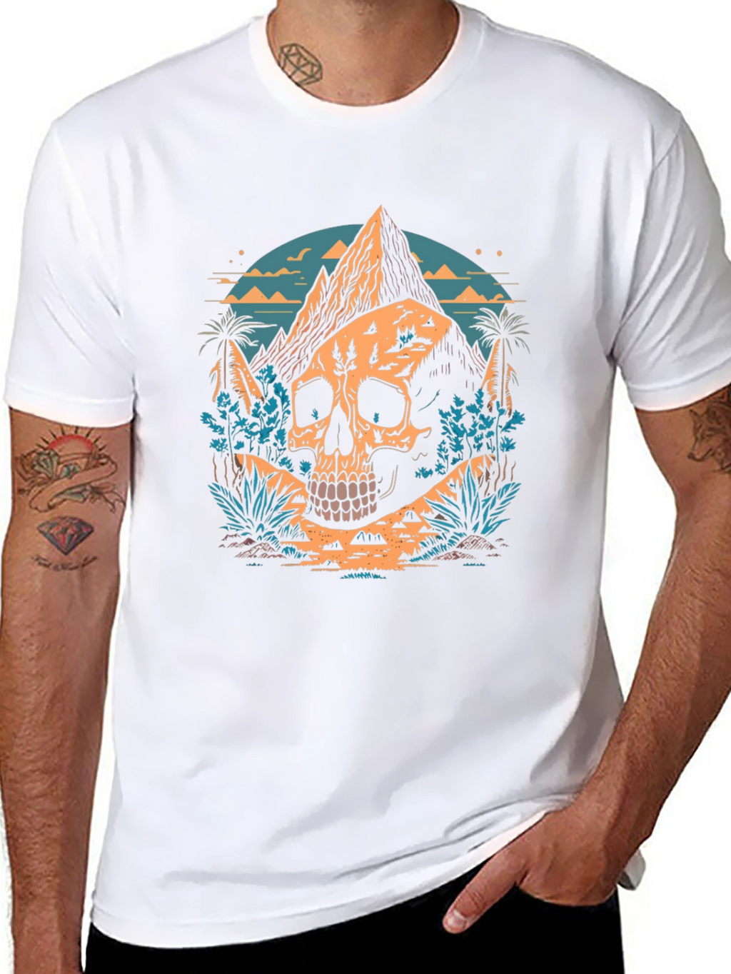 Skull Mountain Graphic Tee - Unique Design