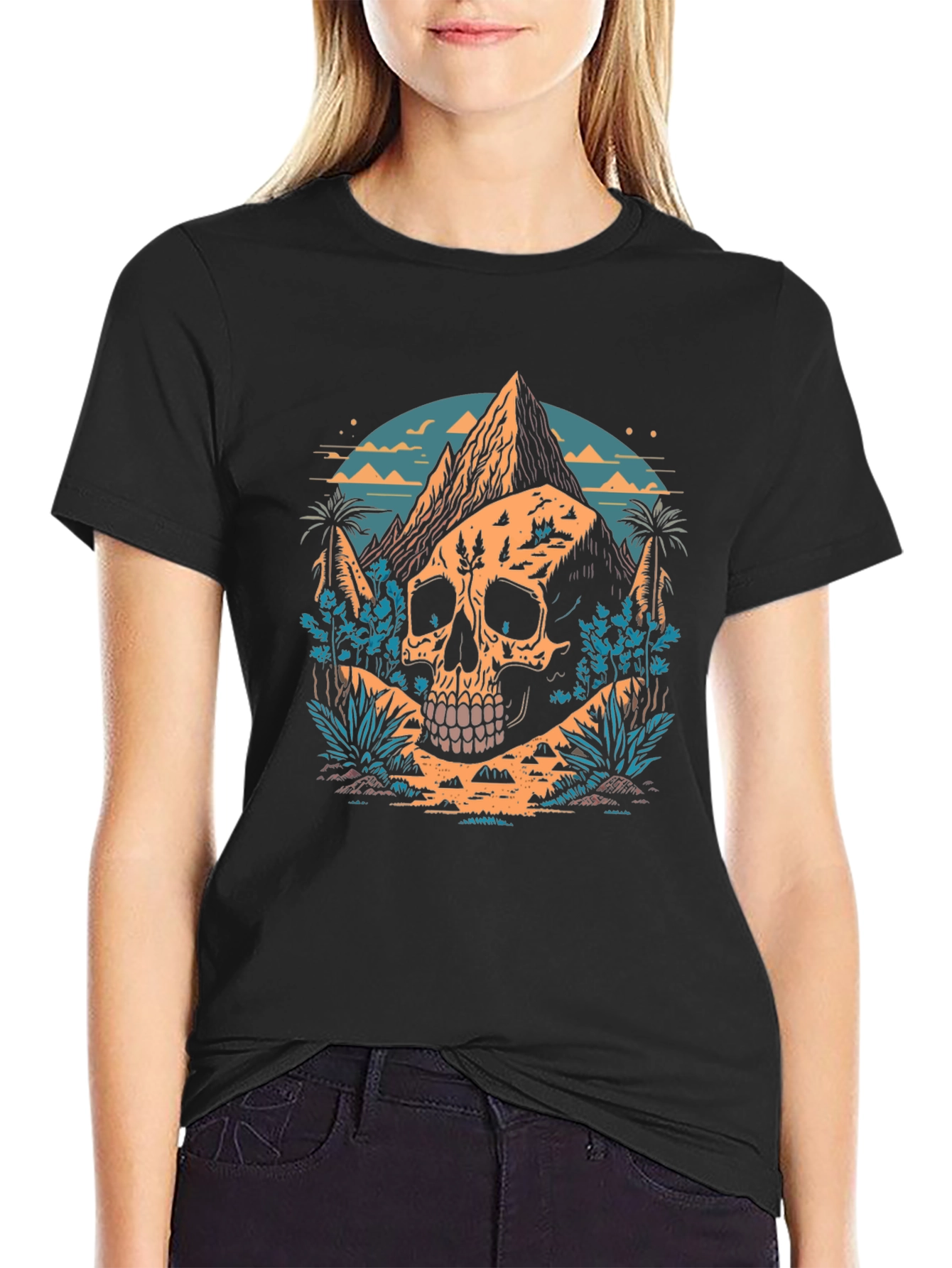 Skull Mountain Graphic Tee - Unique Design
