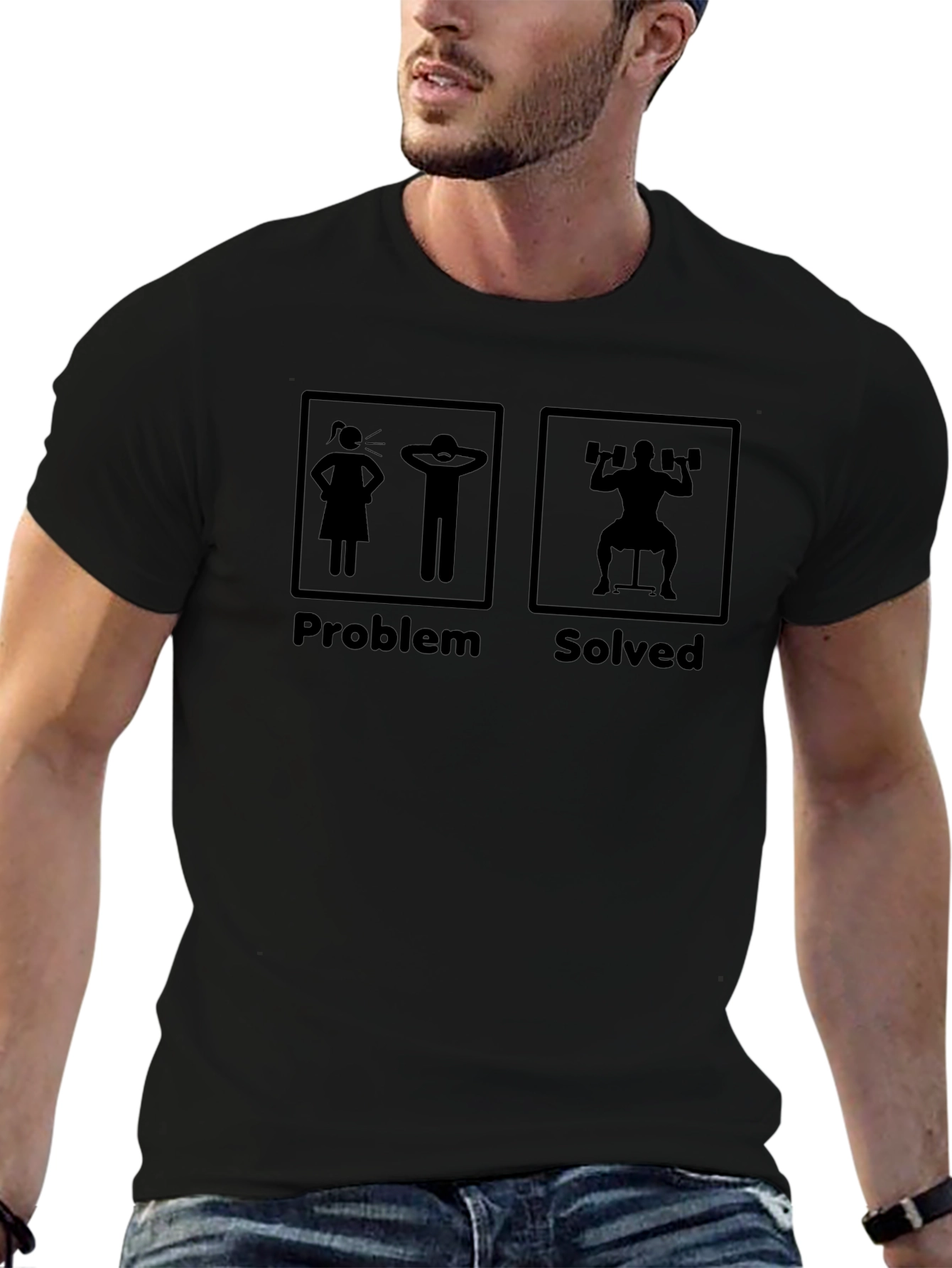 Problem Solved Funny Gym Workout T-Shirt