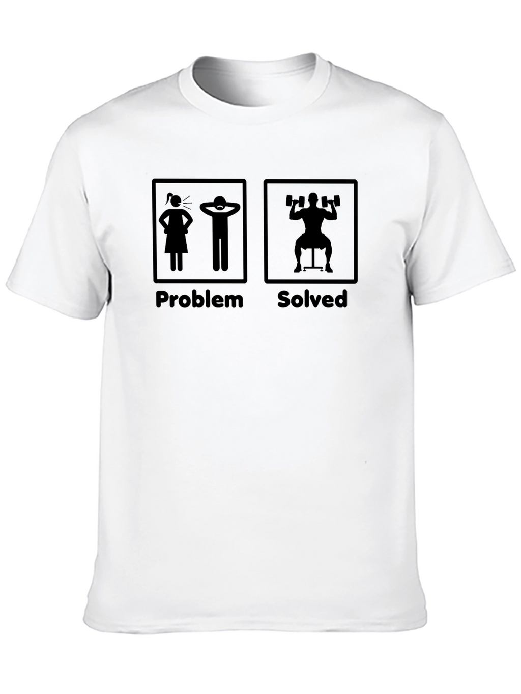Problem Solved Funny Gym Workout T-Shirt