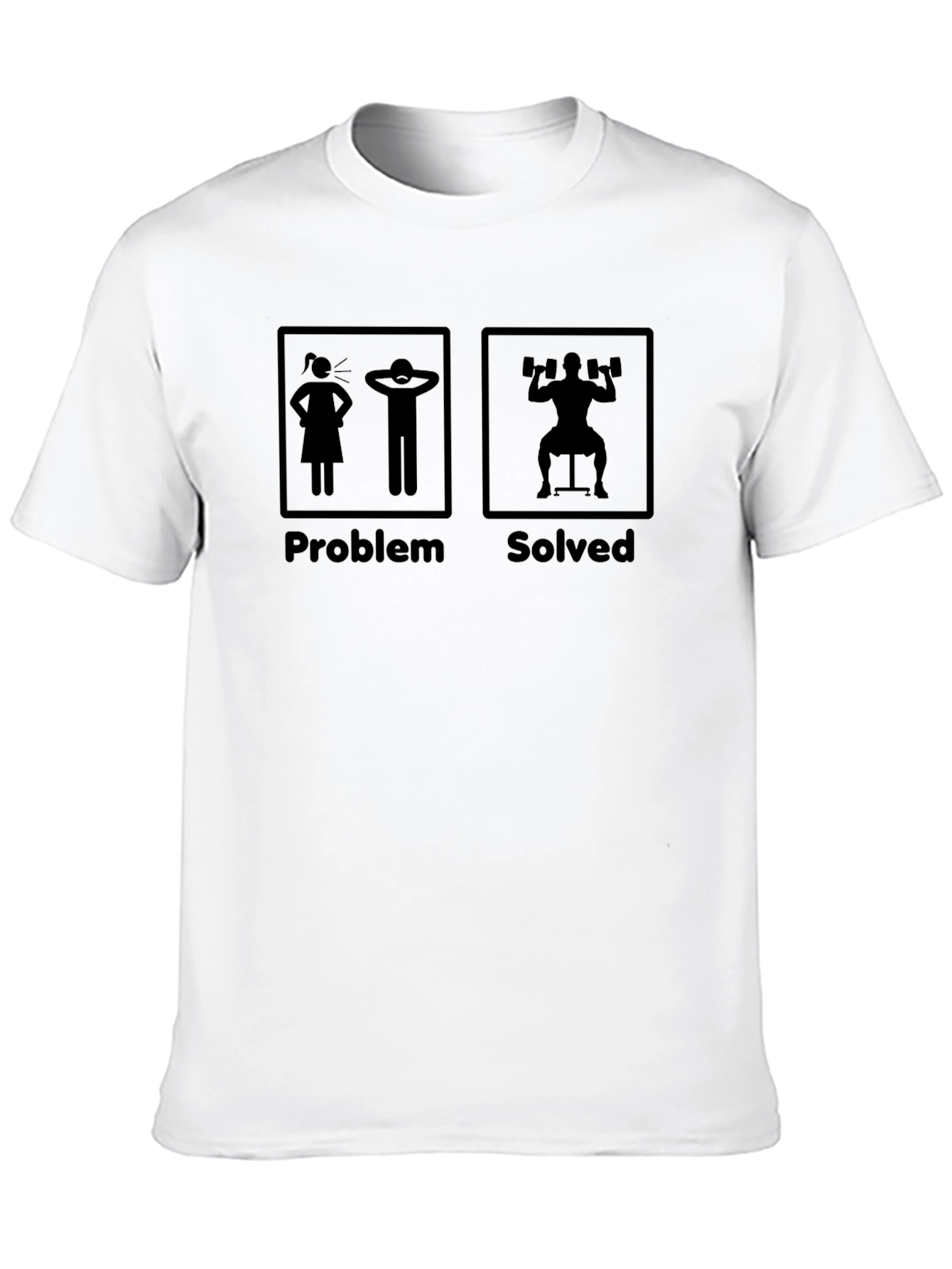 Problem Solved Funny Gym Workout T-Shirt
