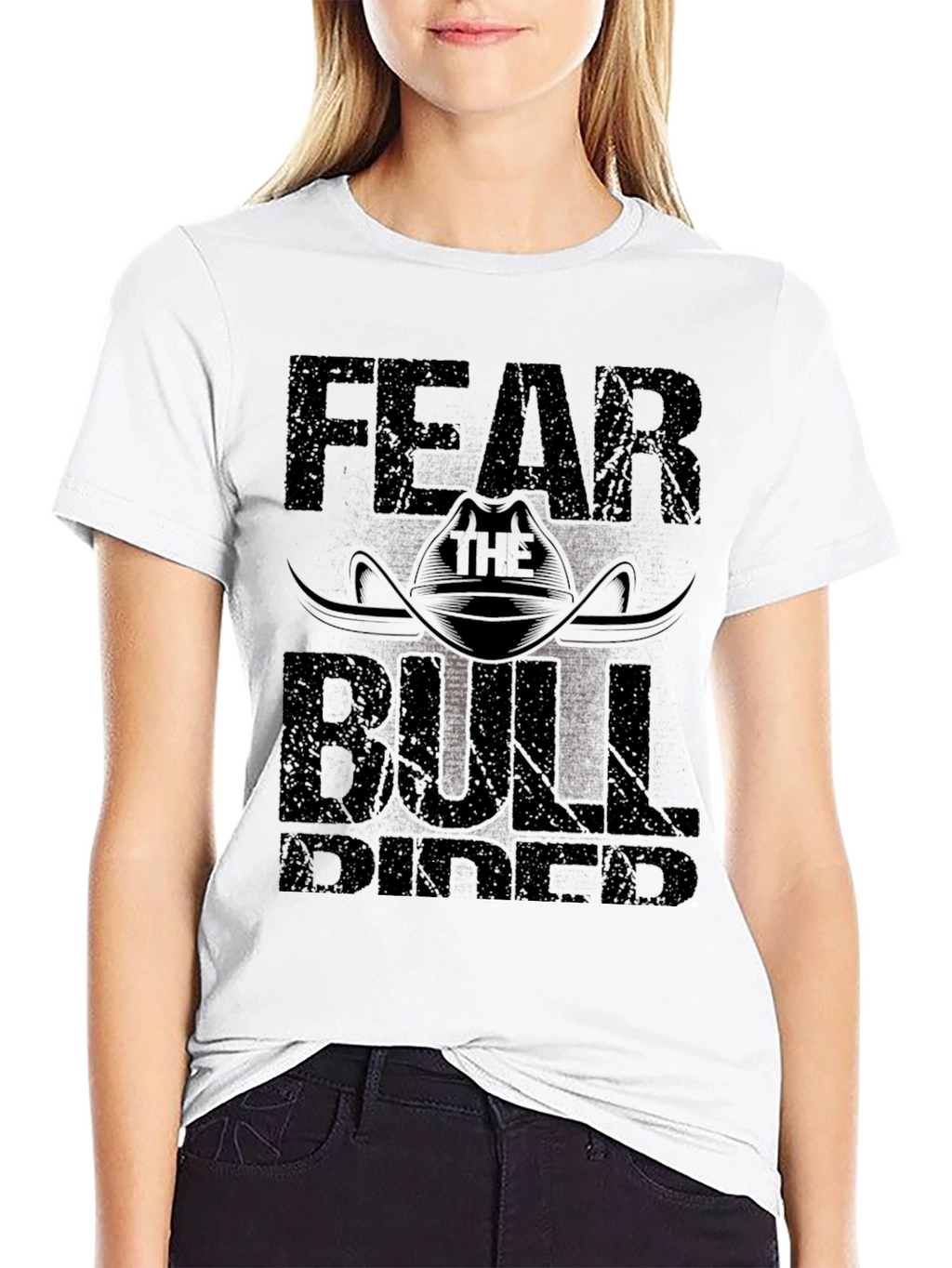 Fear the Bull Rider Black T-Shirt