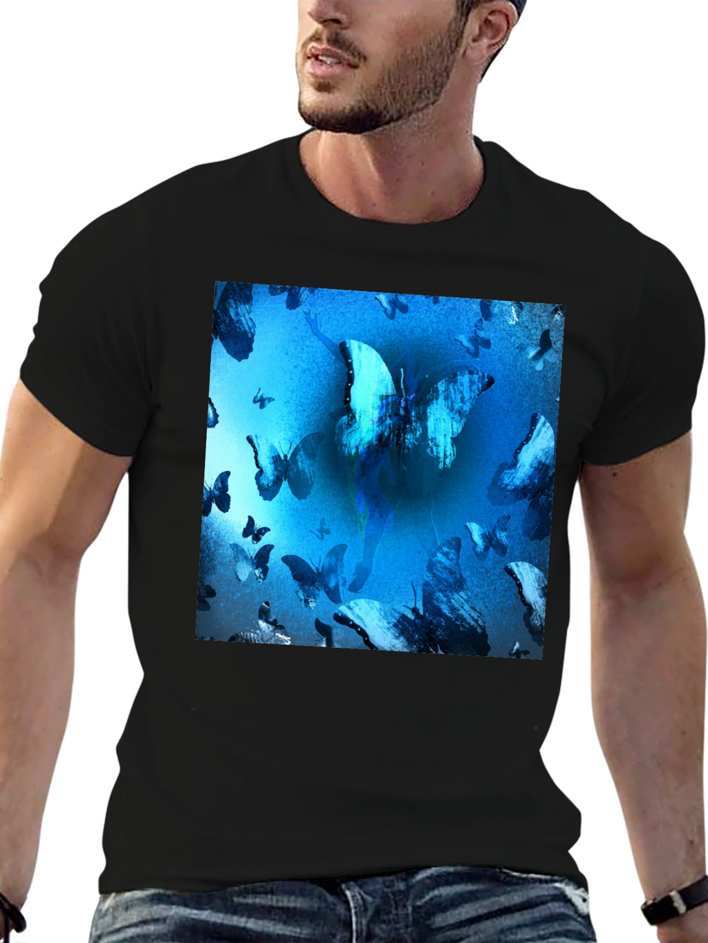 Butterfly Blue T-Shirt Graphic Tee