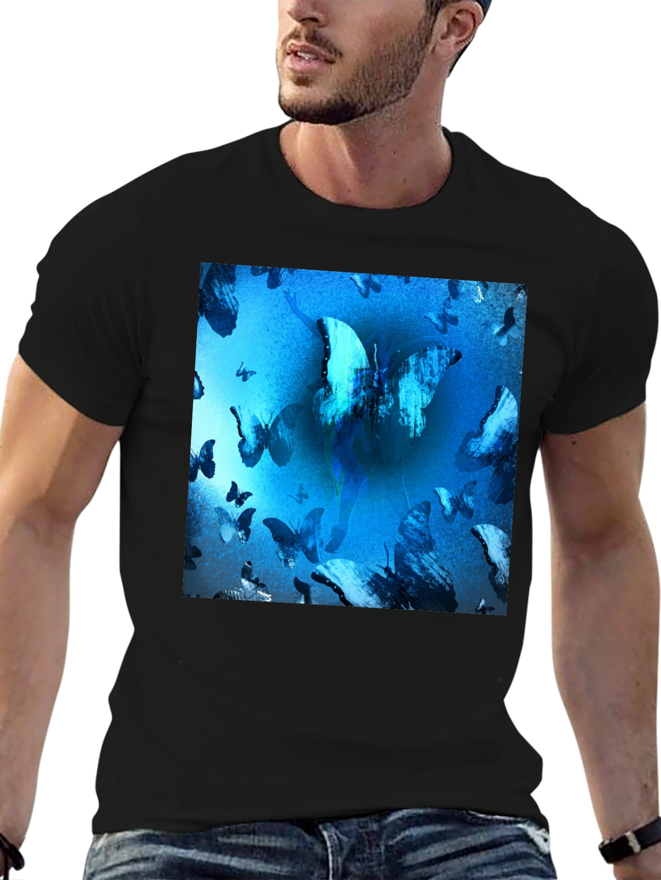 Butterfly Blue T-Shirt Graphic Tee
