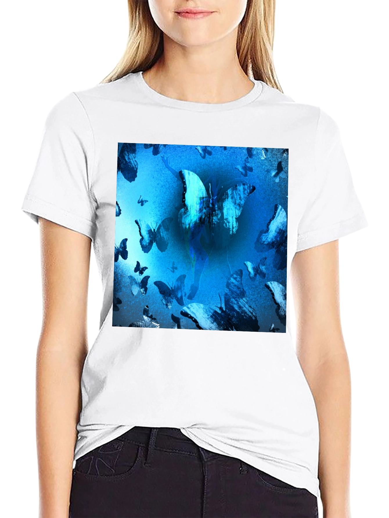 Butterfly Blue T-Shirt Graphic Tee