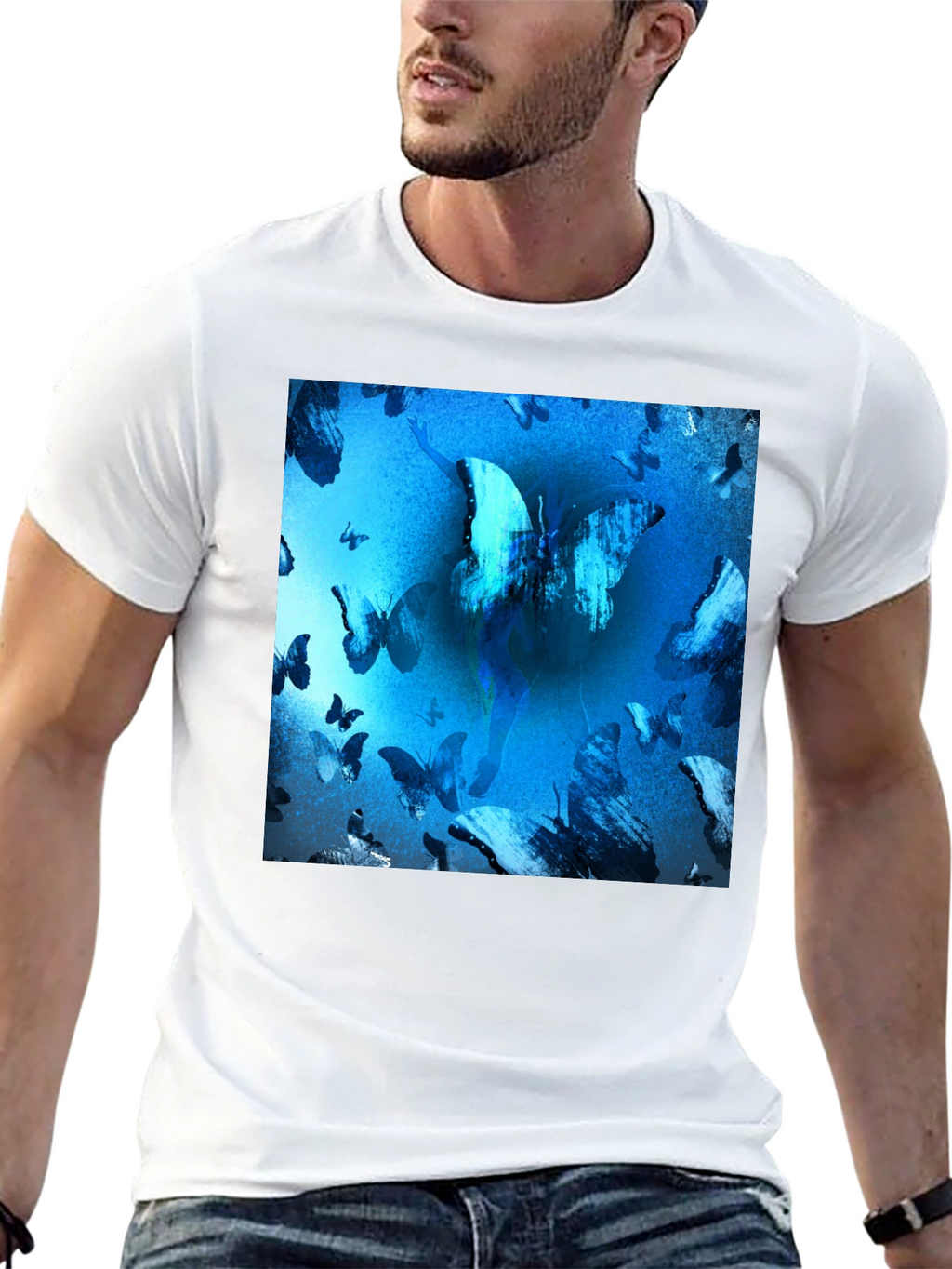 Butterfly Blue T-Shirt Graphic Tee