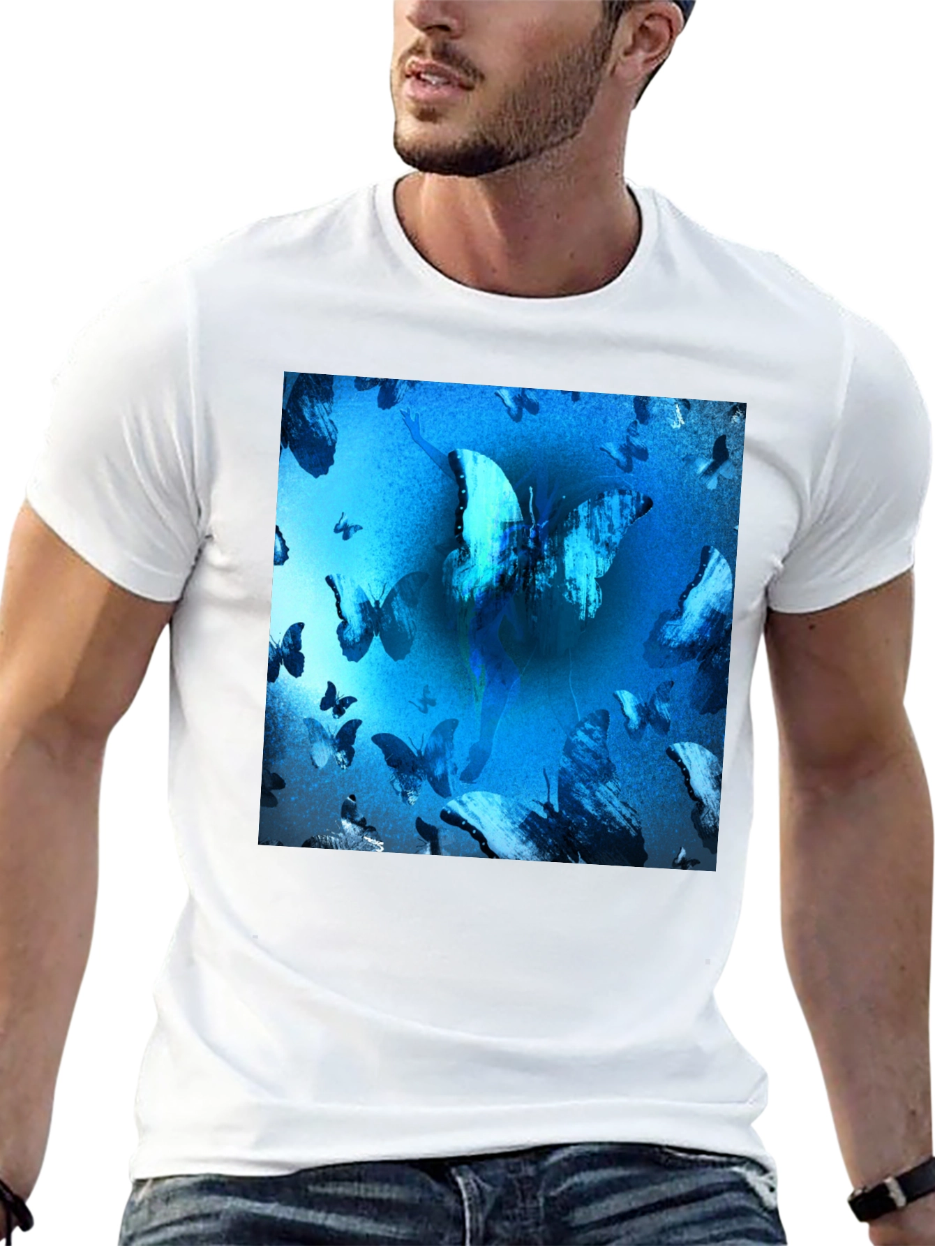 Butterfly Blue T-Shirt Graphic Tee