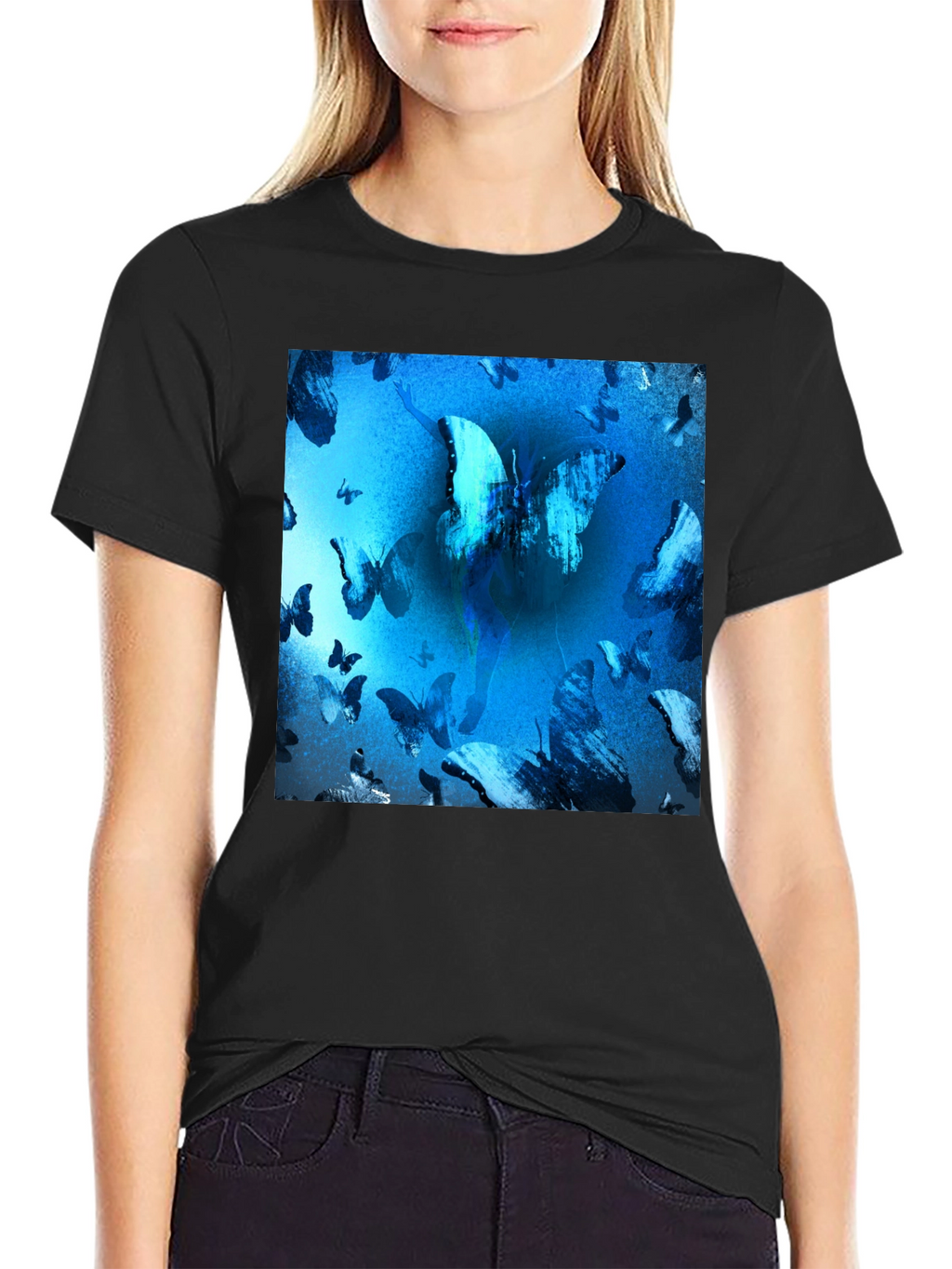 Butterfly Blue T-Shirt Graphic Tee