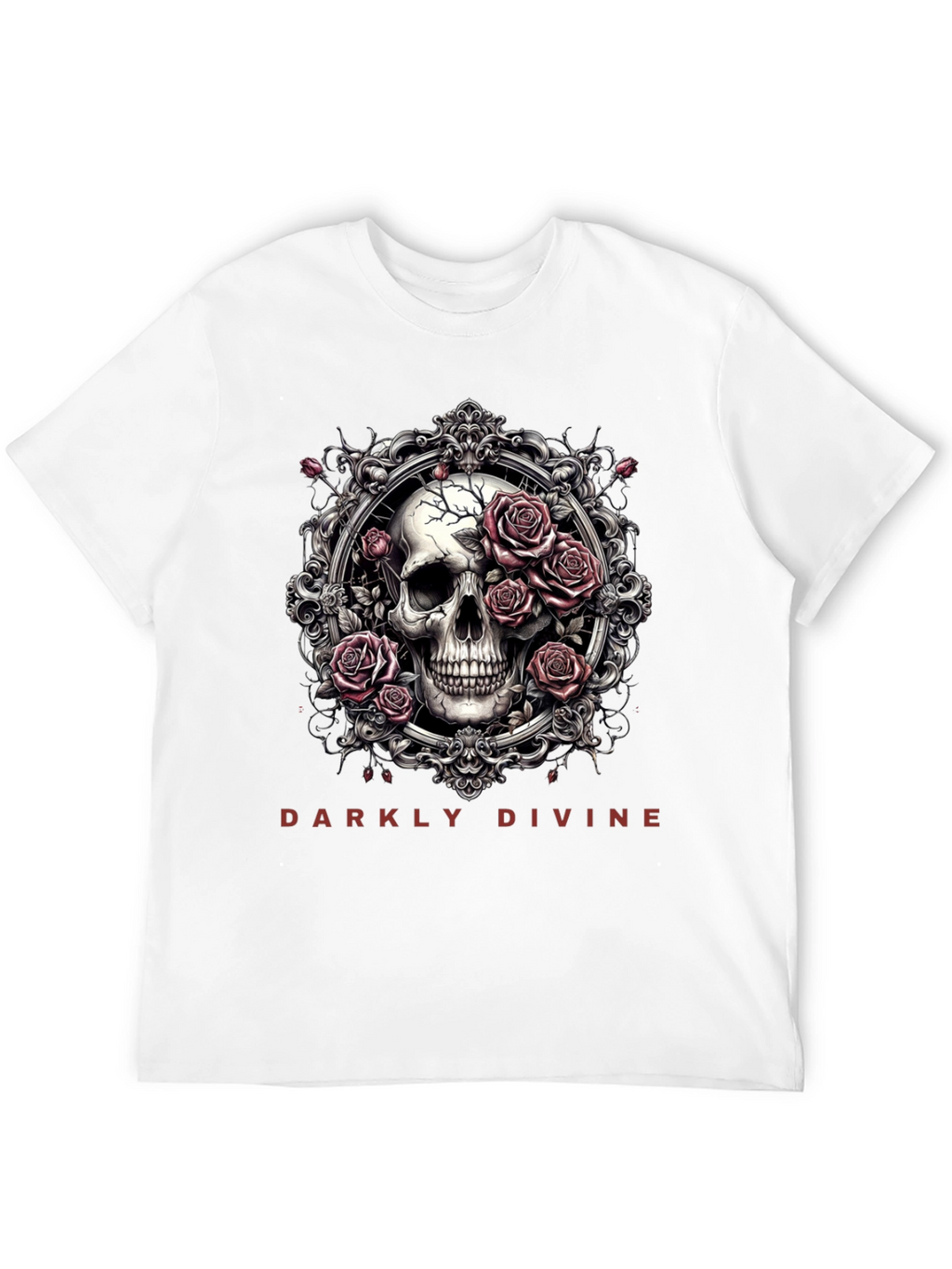 Darkly Divine Skull & Roses Graphic Tee