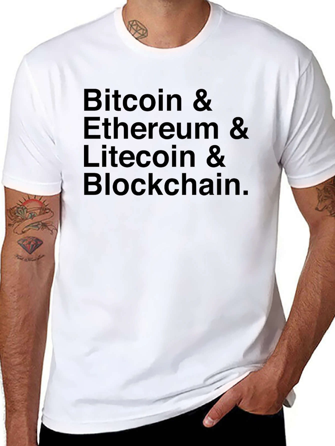 Crypto Enthusiast T-Shirt: Bitcoin Ethereum Litecoin Blockchain