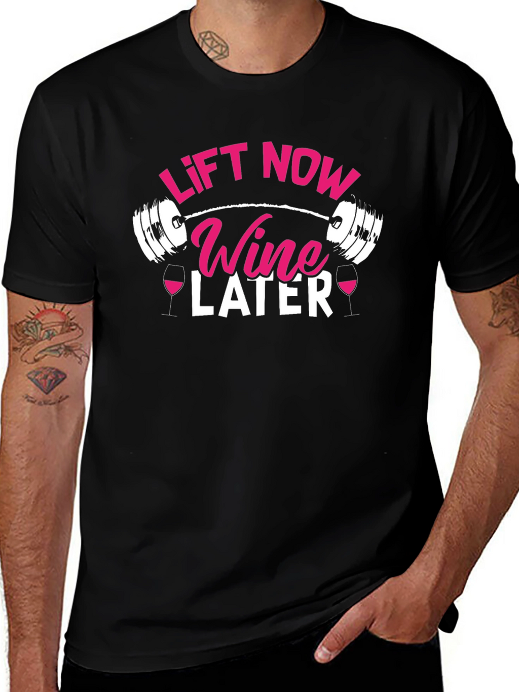 Lift Now Wine Later Graphic Tee