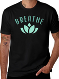 Breathe Lotus Graphic Tee - Relaxed Fit