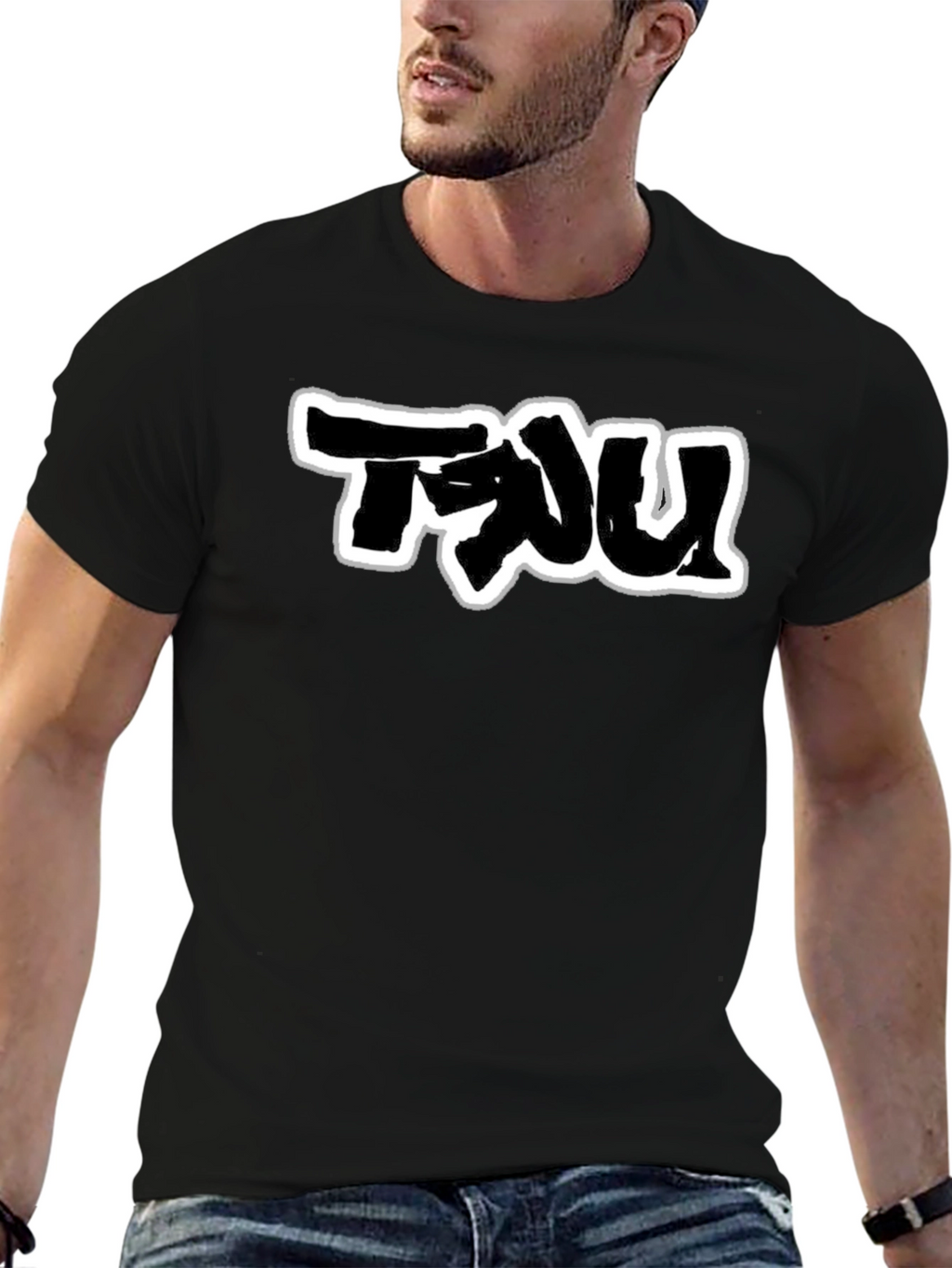 Graffiti Style Black T-Shirt