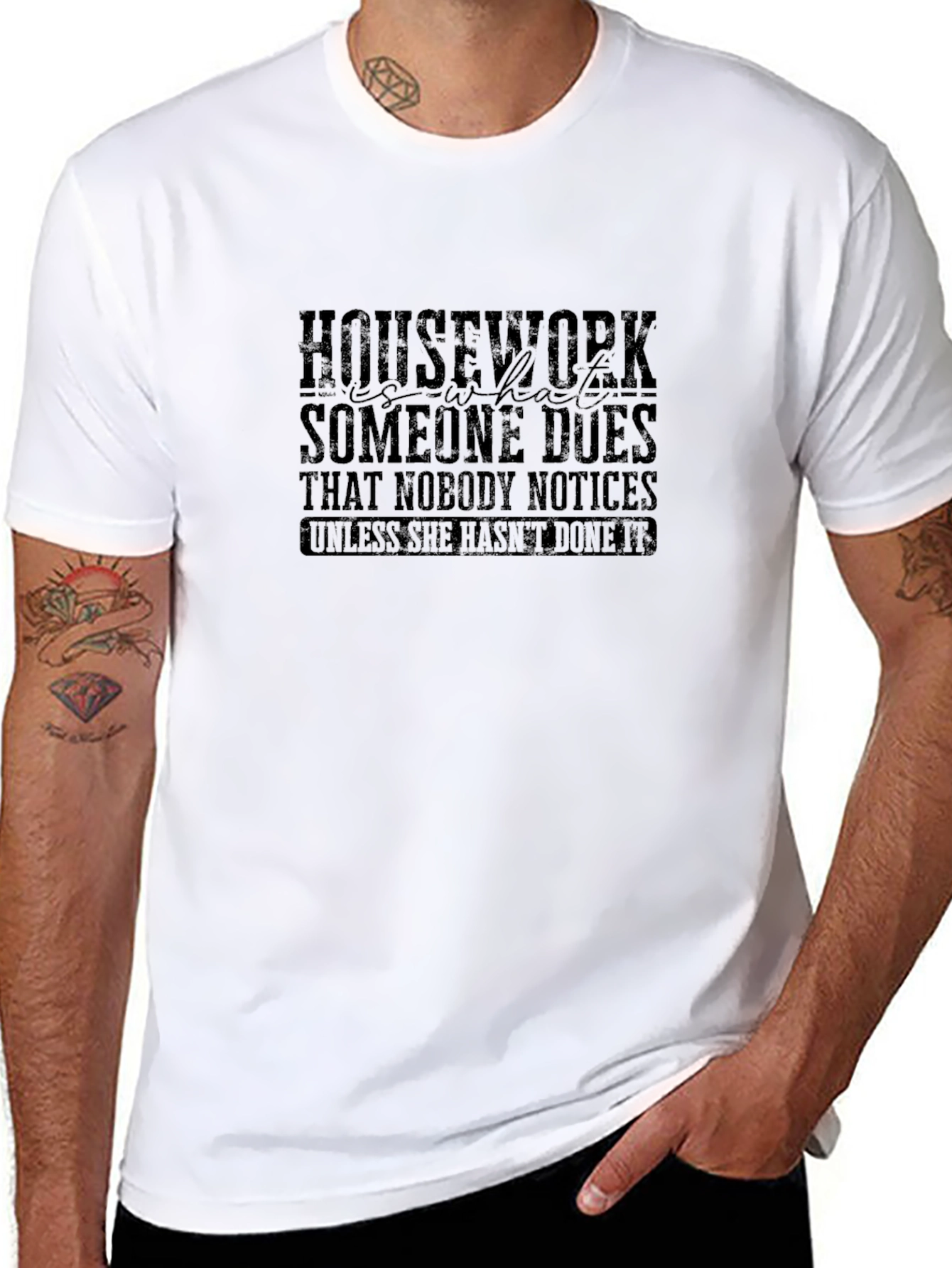 Housework Funny Graphic T-Shirt