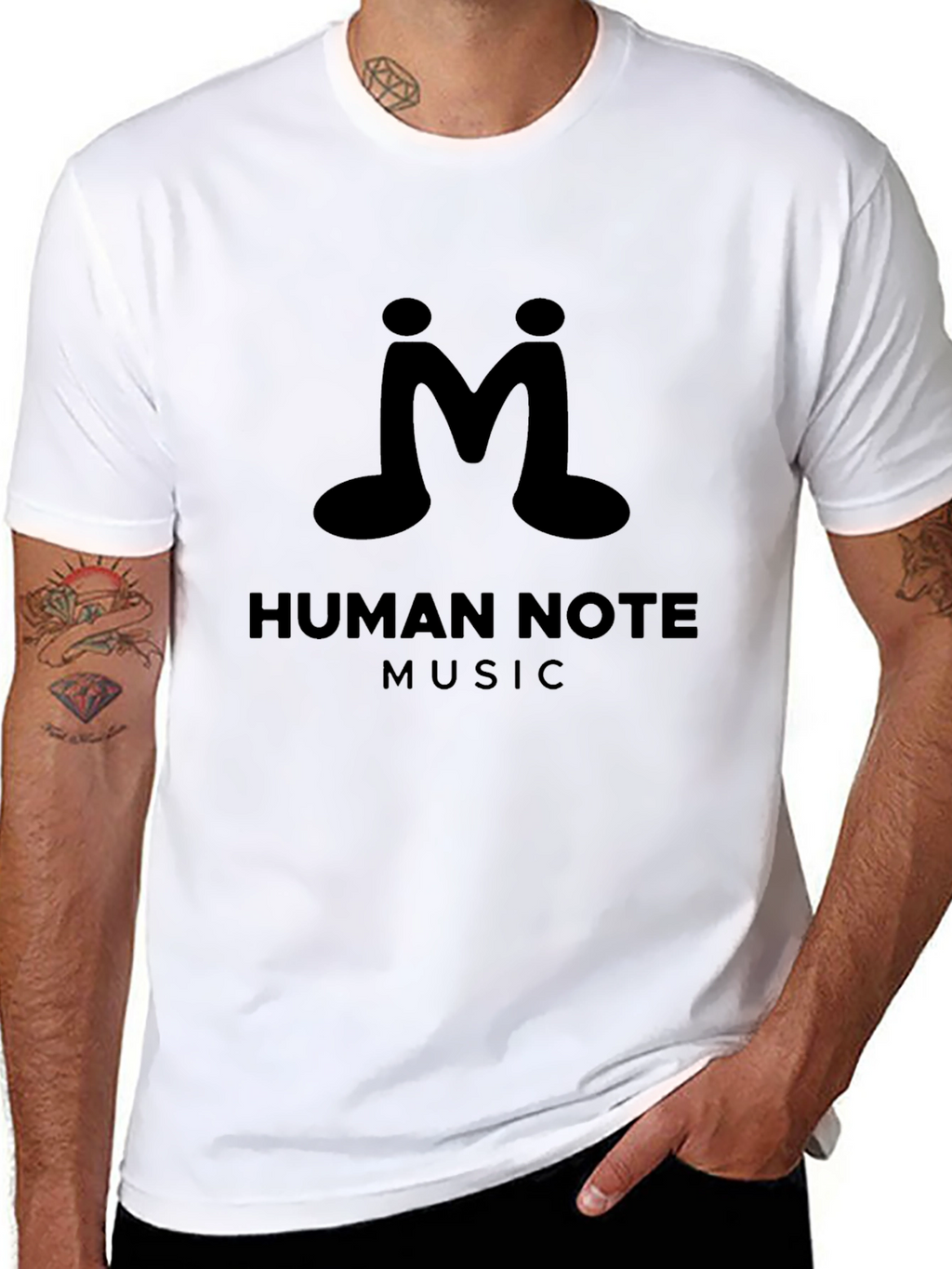 Human Note Music Black T-Shirt