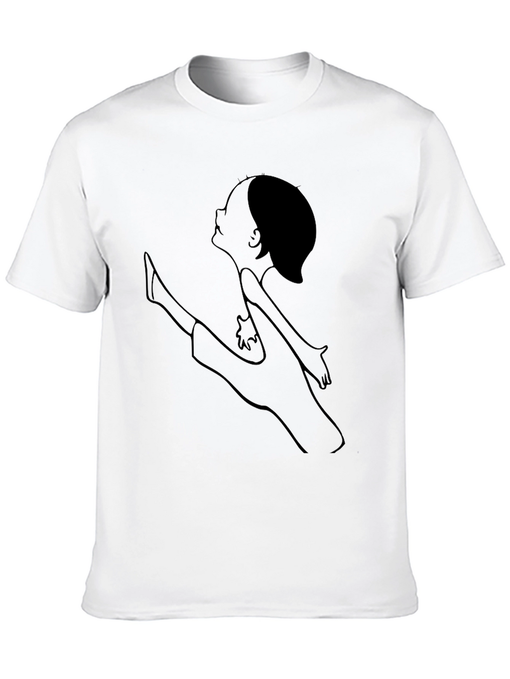 Unique Line Art Tee - Casual Black T-Shirt