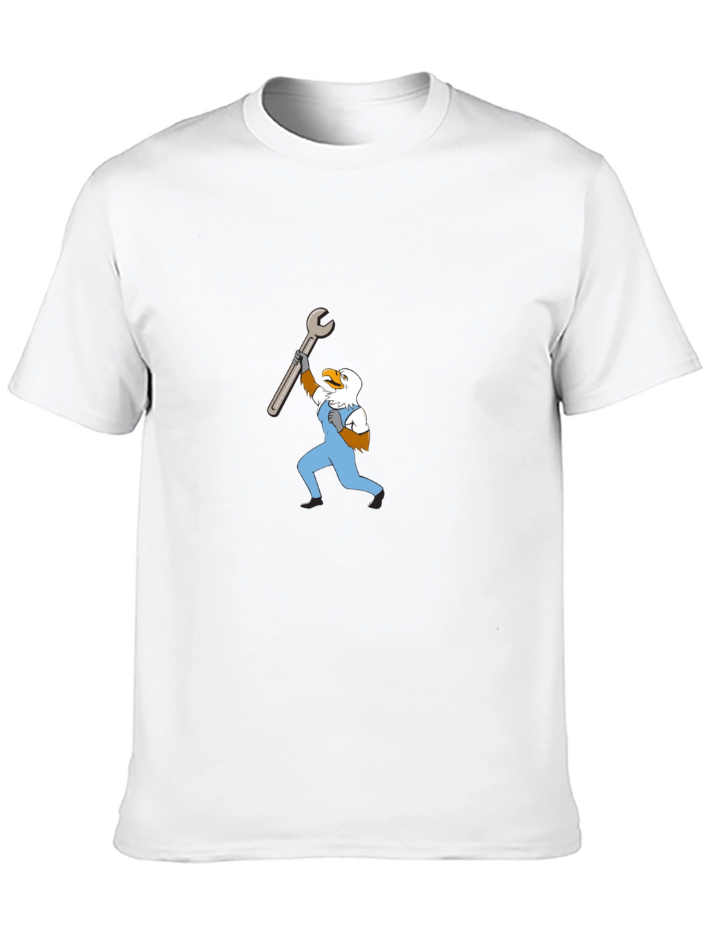 Mechanic Eagle Graphic Tee - Black Cotton T-Shirt