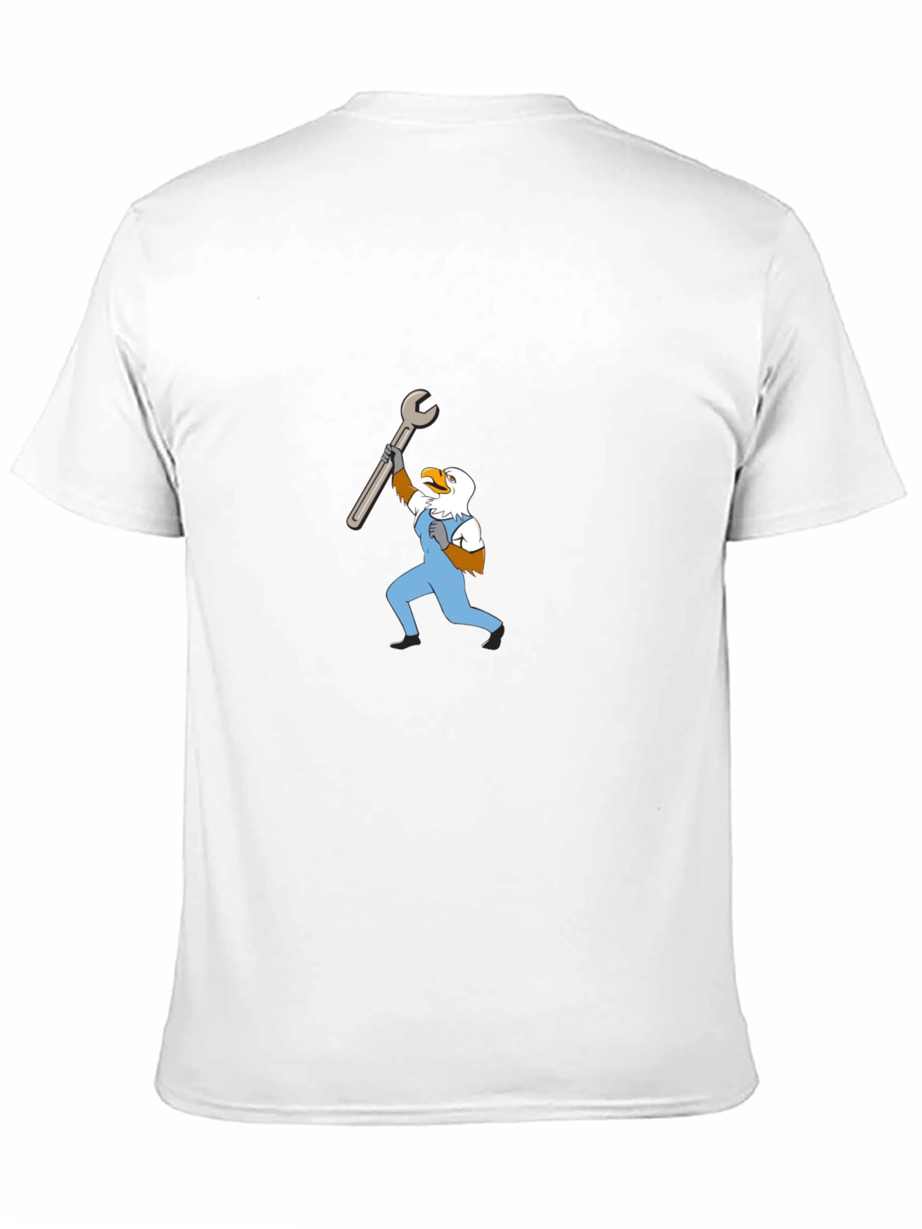 Mechanic Eagle Graphic Tee - Black Cotton T-Shirt