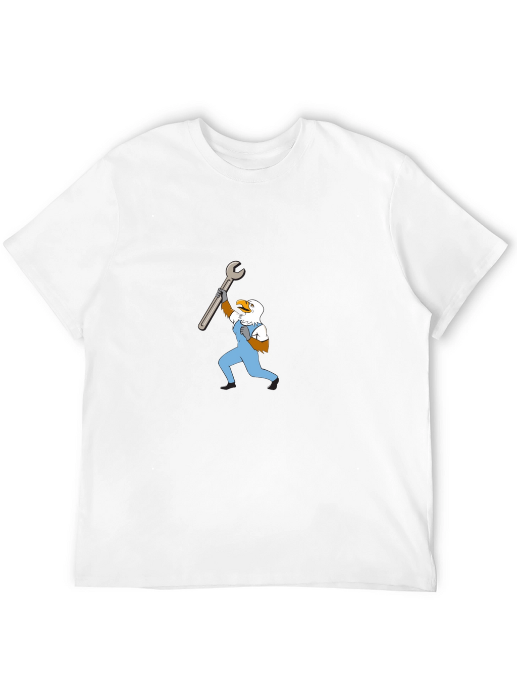 Mechanic Eagle Graphic Tee - Black Cotton T-Shirt