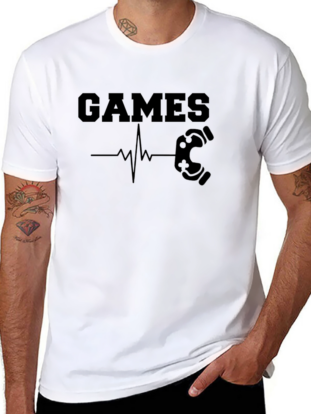 Games Heartbeat T-Shirt - Gamer Style