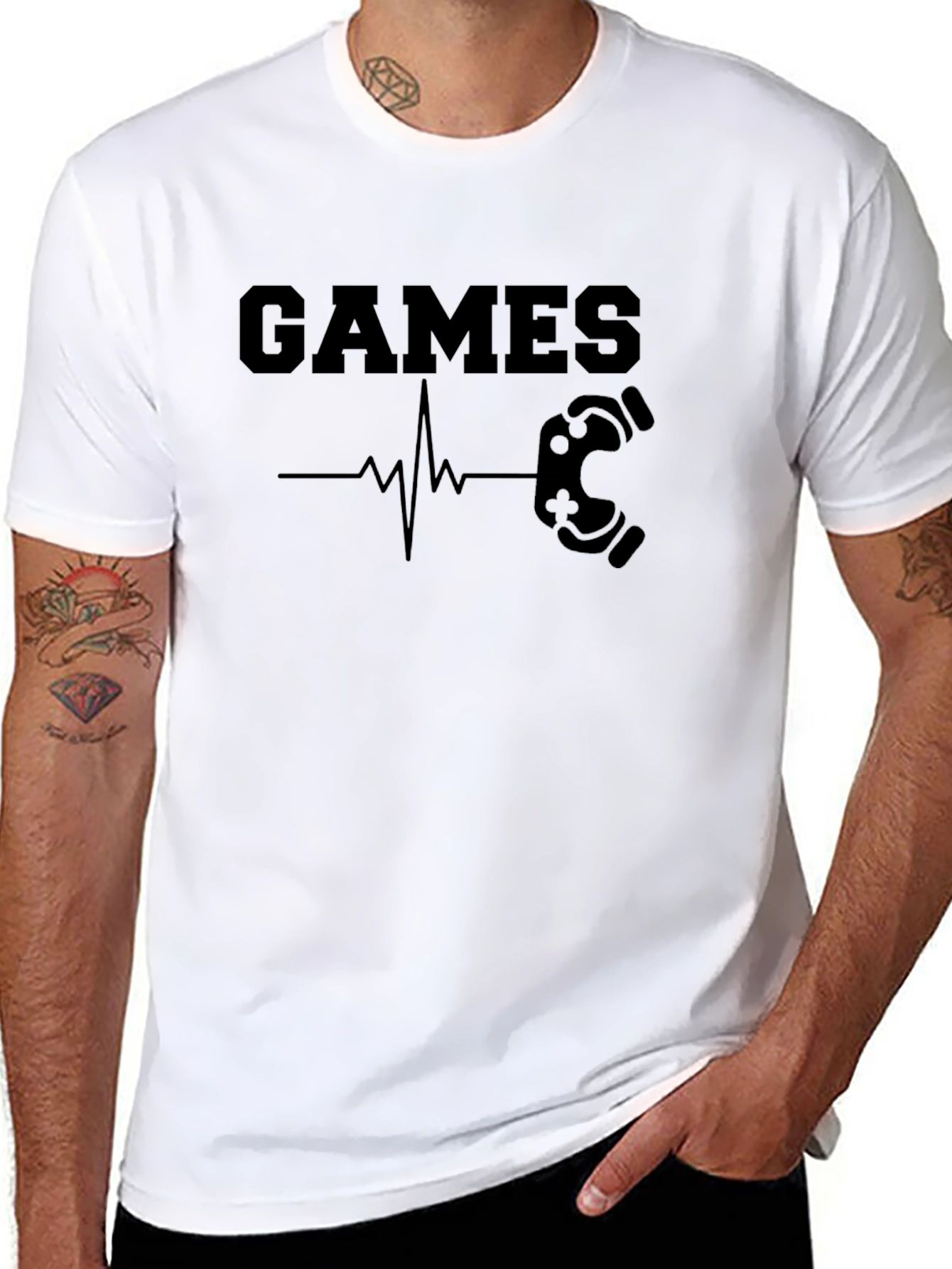 Games Heartbeat T-Shirt - Gamer Style