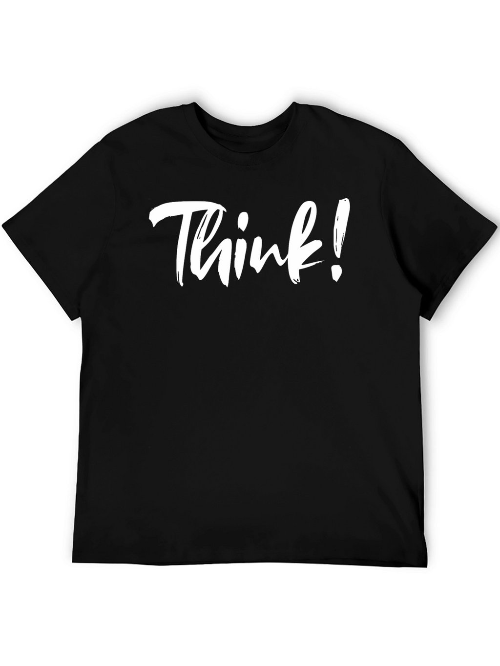 Think! Graphic Print Mens Black T-Shirt