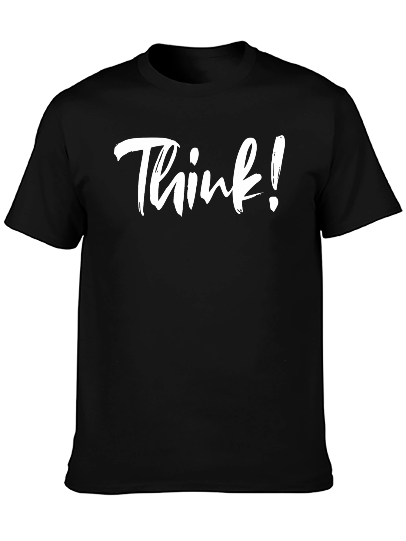 Think! Graphic Print Mens Black T-Shirt