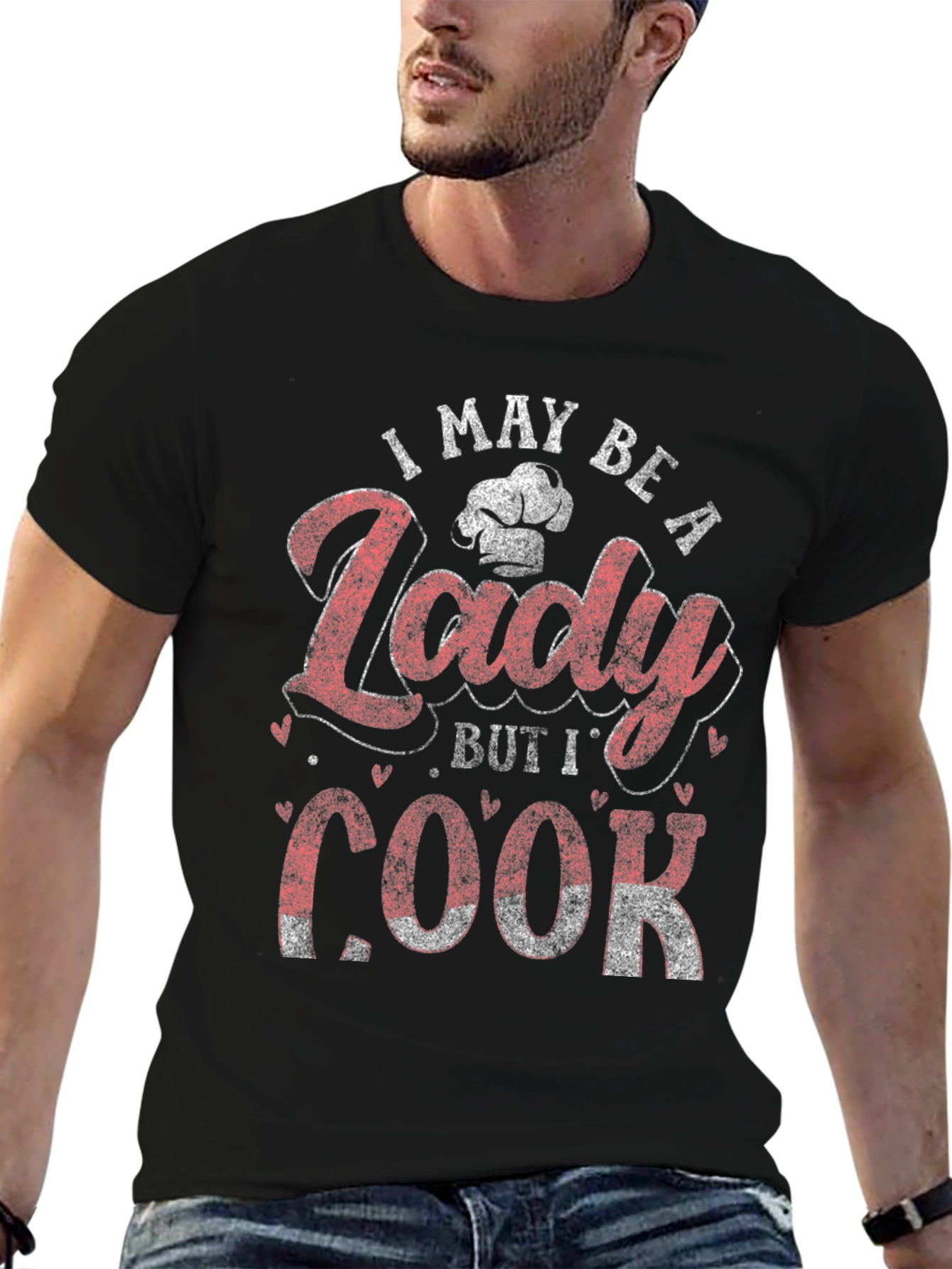 I May Be A Lady But I Cook Funny Chef T-Shirt