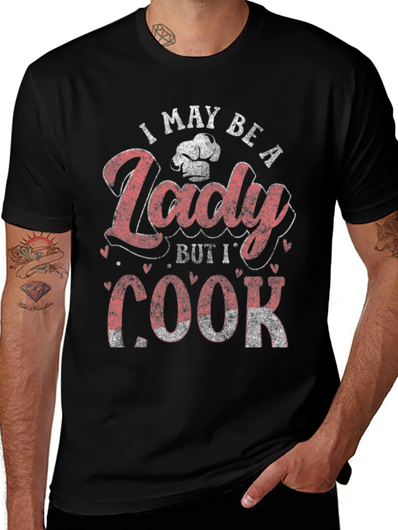 I May Be A Lady But I Cook Funny Chef T-Shirt