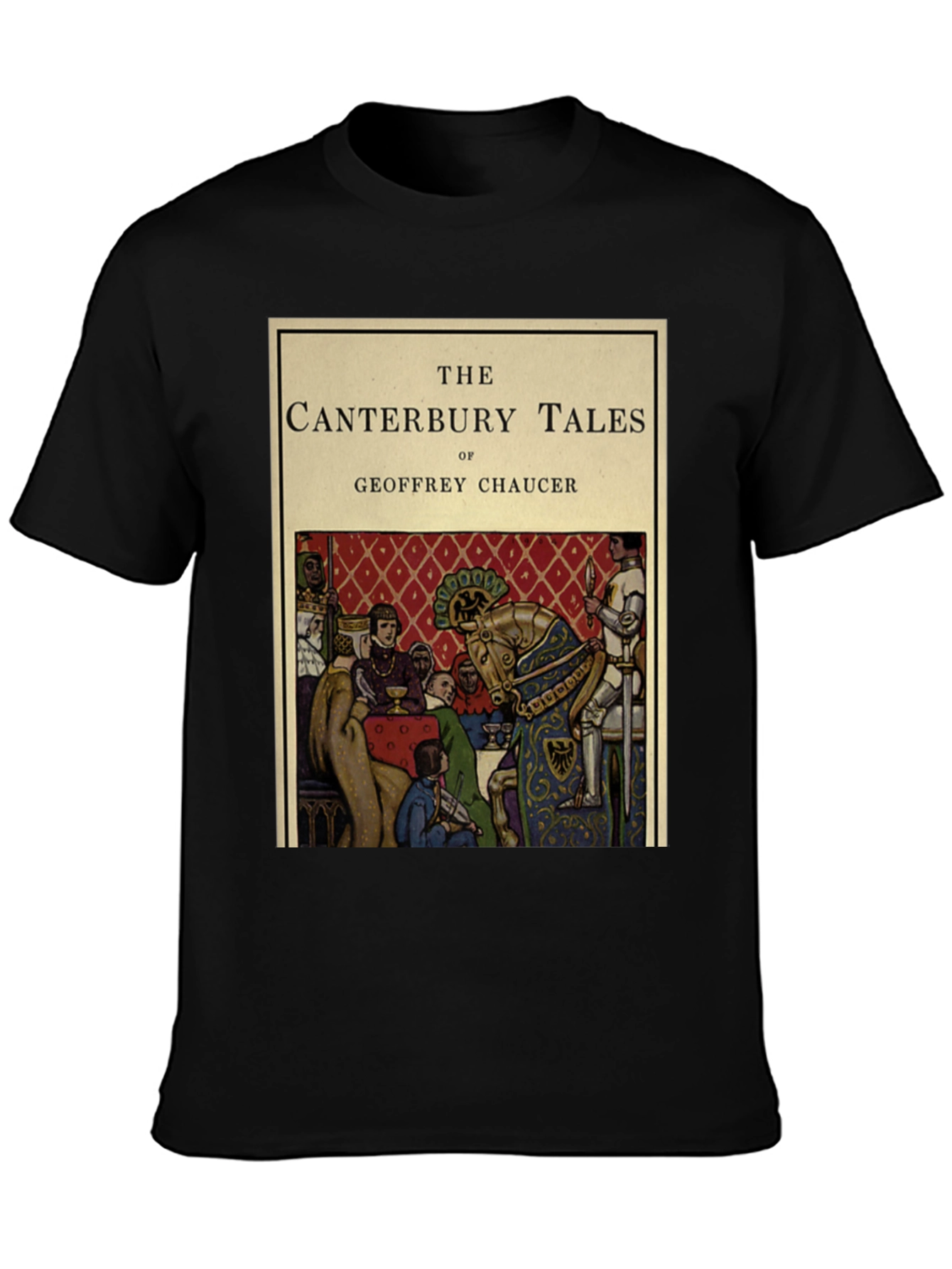 Canterbury Tales T-Shirt - Chaucer Book Cover Design