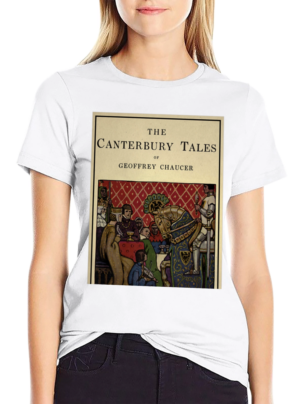 Canterbury Tales T-Shirt - Chaucer Book Cover Design