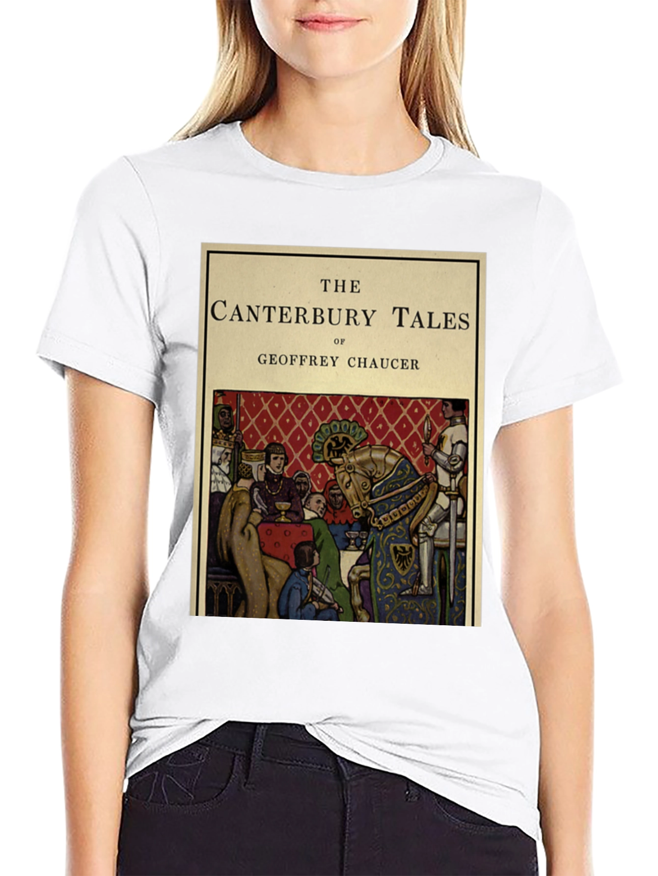 Canterbury Tales T-Shirt - Chaucer Book Cover Design