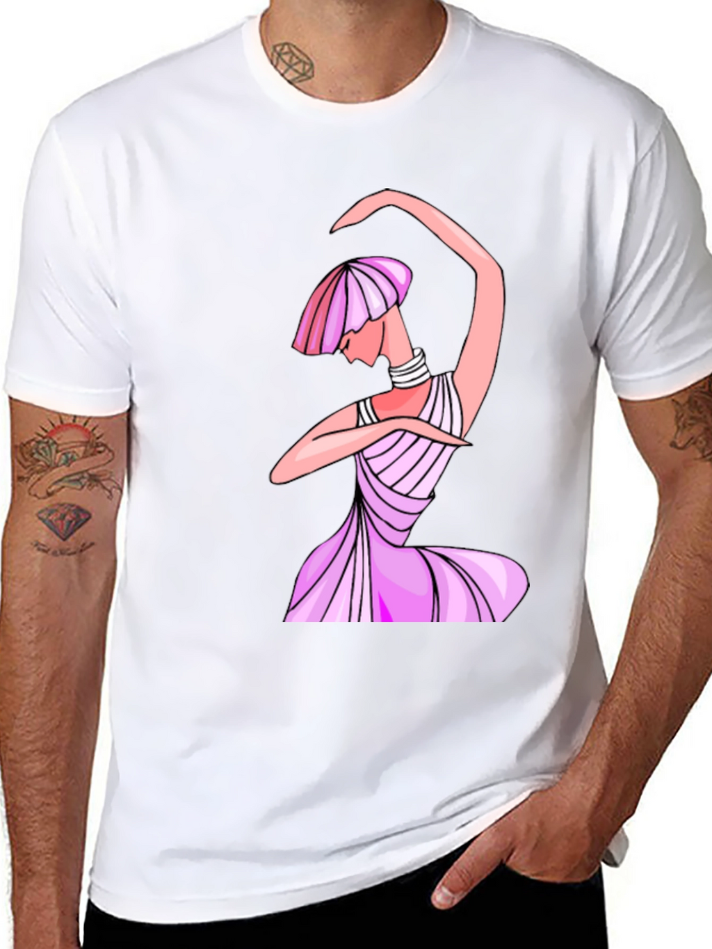 Unique Woman Graphic Black T-Shirt