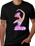 Unique Woman Graphic Black T-Shirt