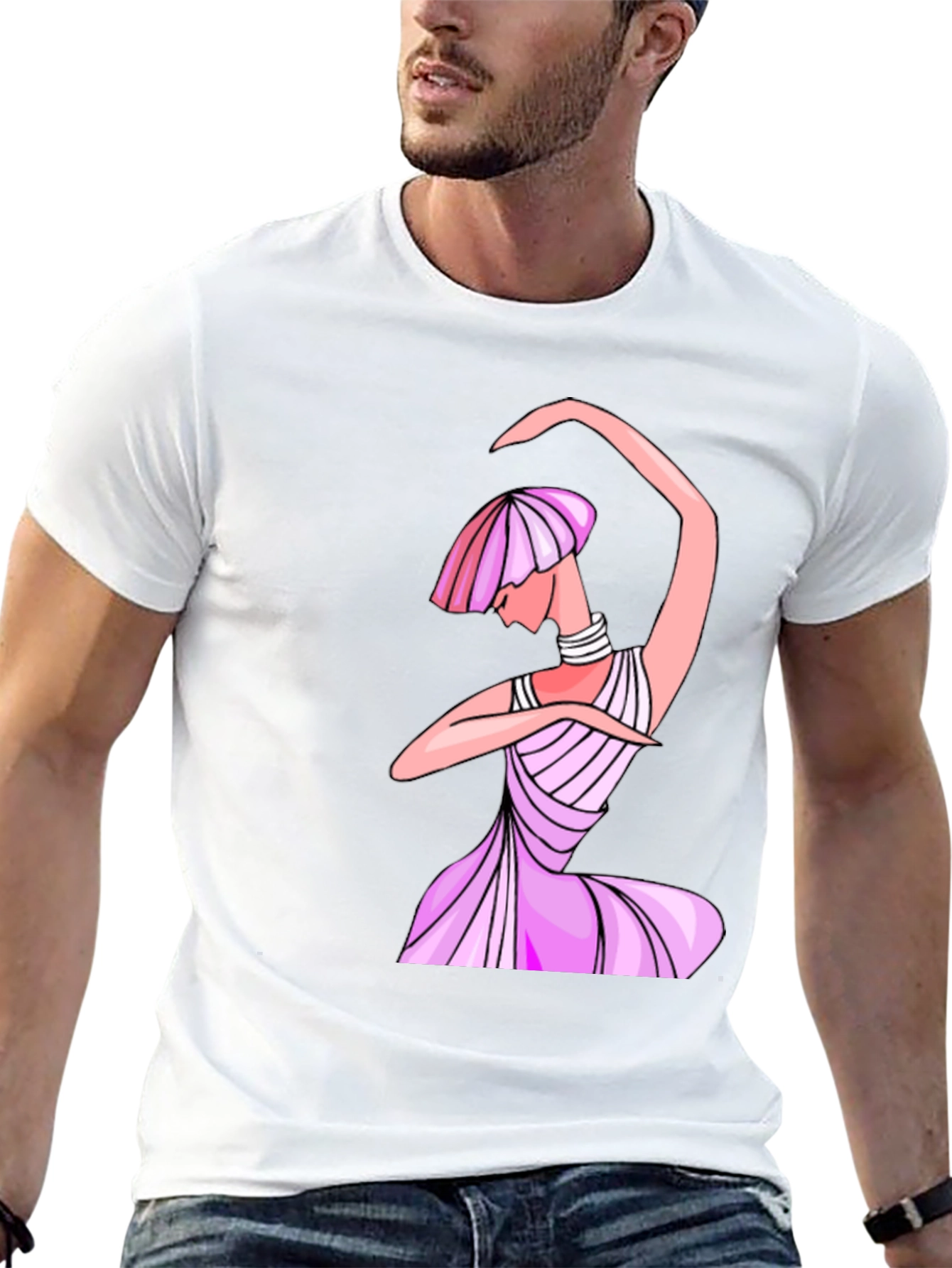 Unique Woman Graphic Black T-Shirt