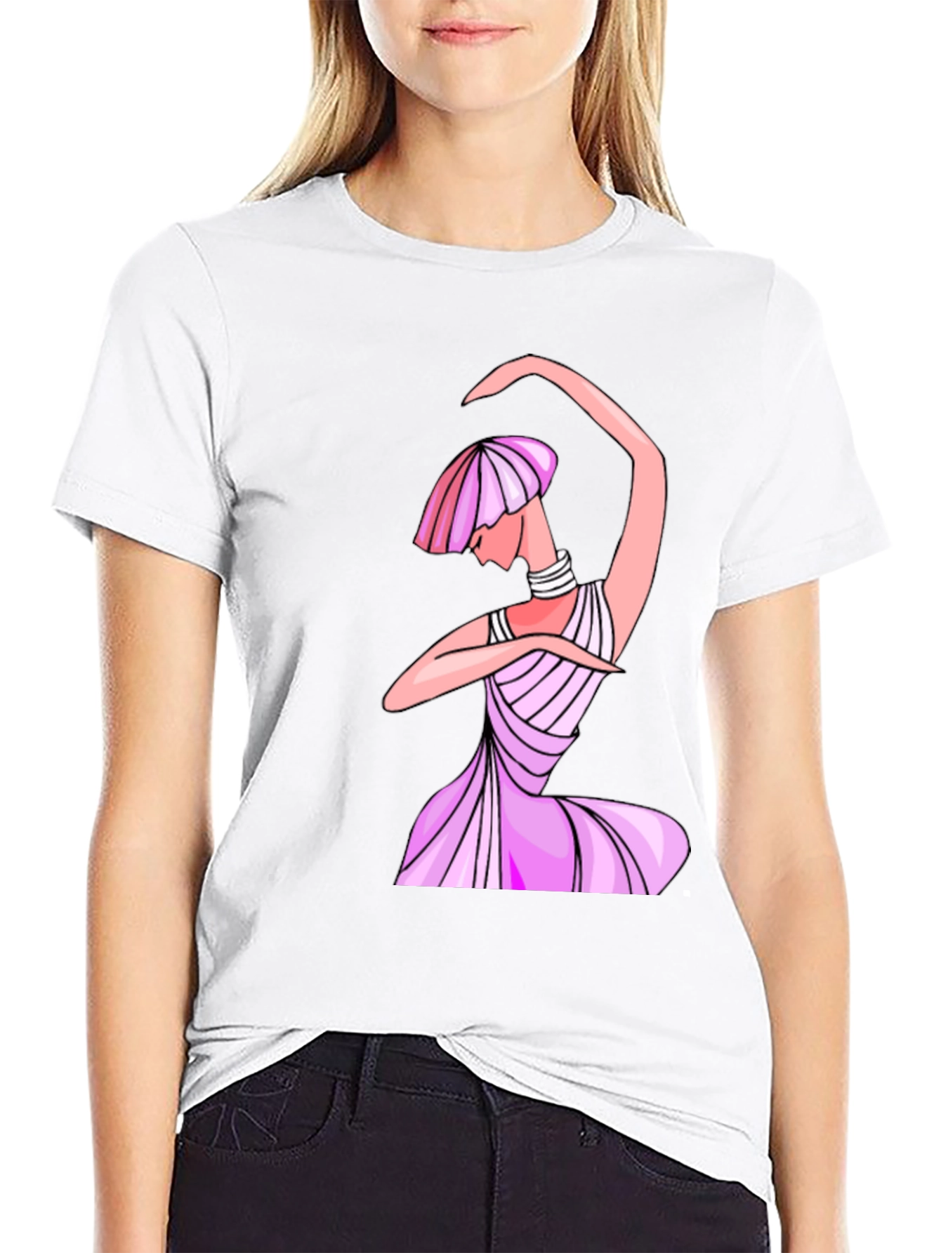 Unique Woman Graphic Black T-Shirt