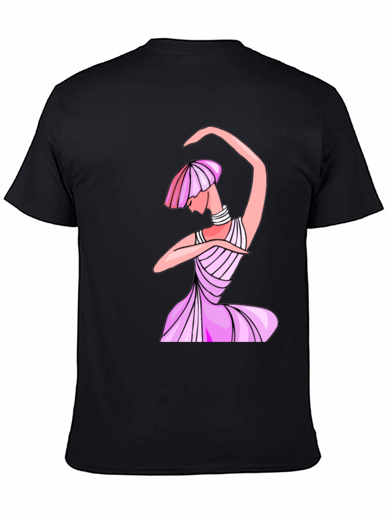 Unique Woman Graphic Black T-Shirt