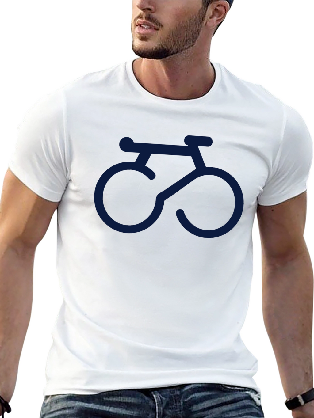 Bike Graphic Tee - Black Cotton Casual T-Shirt