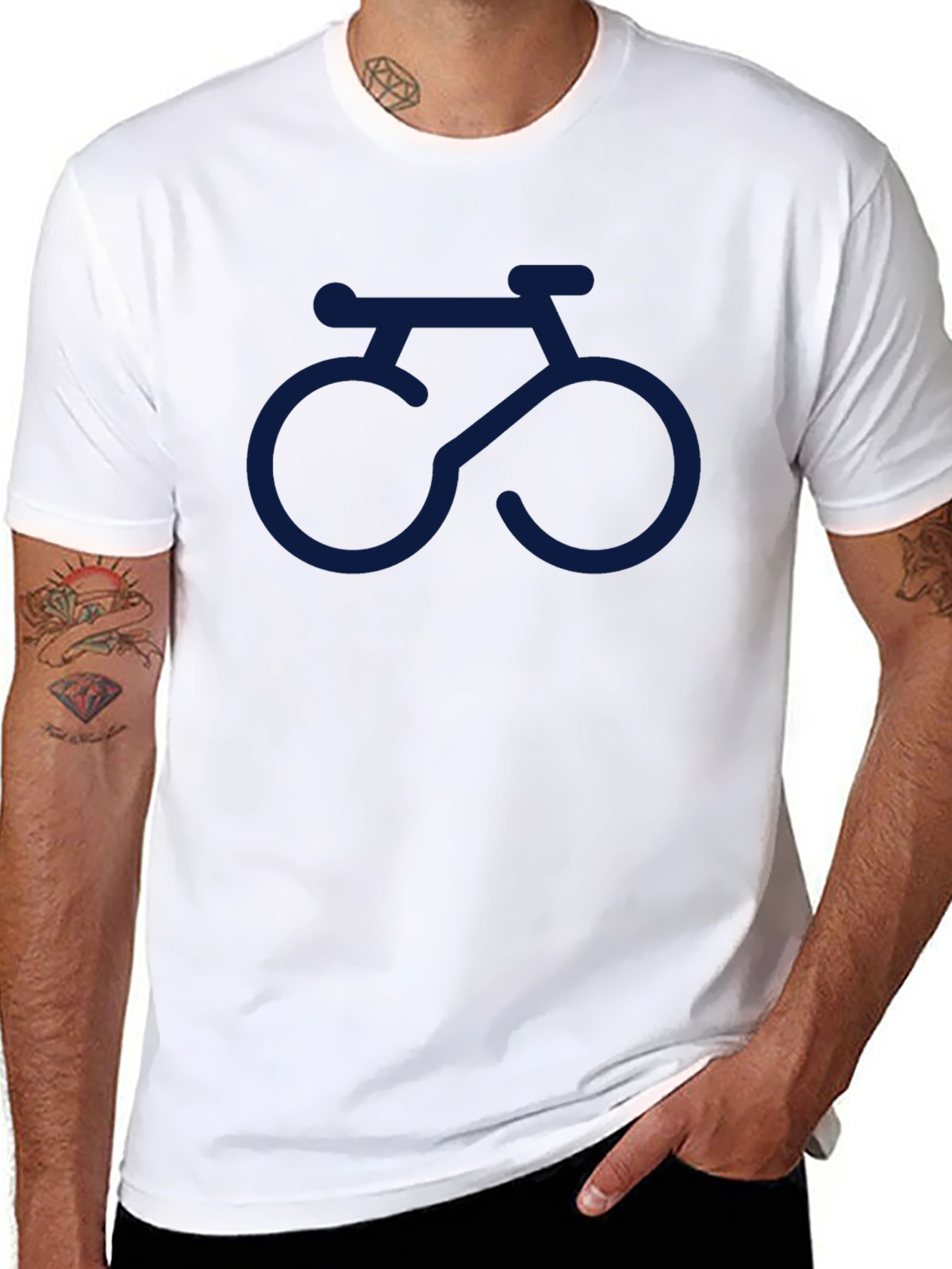 Bike Graphic Tee - Black Cotton Casual T-Shirt
