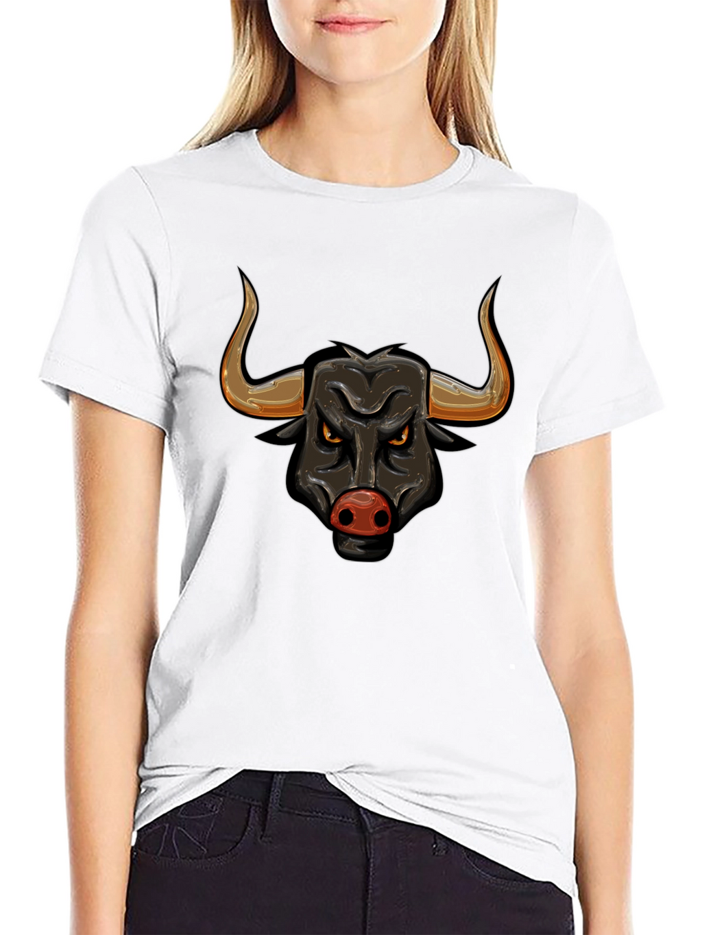 Black Bull Graphic Tee - Bold Design