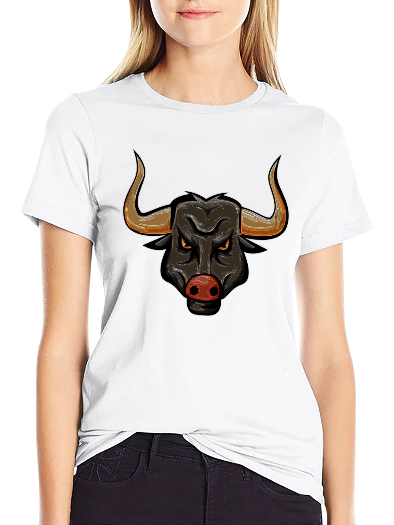 Black Bull Graphic Tee - Bold Design