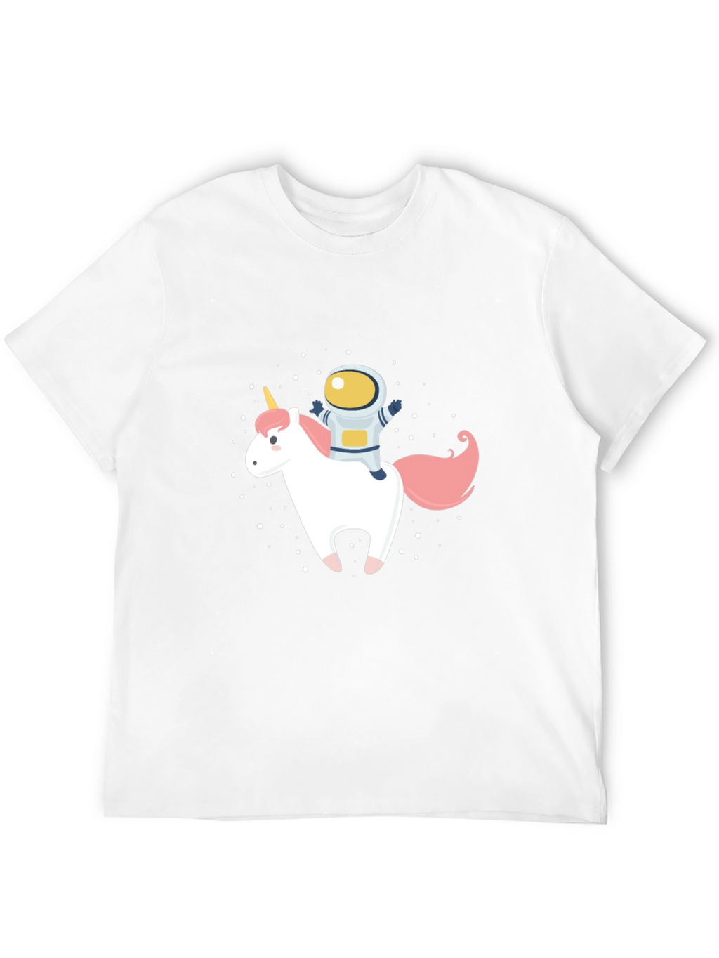 Astronaut Unicorn Graphic Black T-Shirt