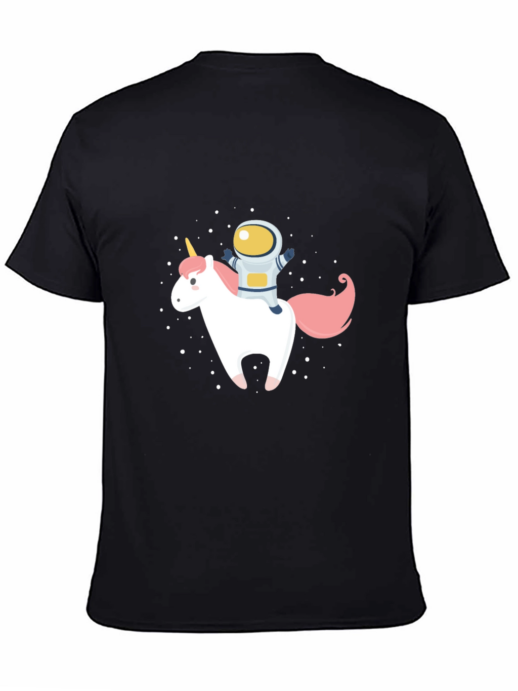 Astronaut Unicorn Graphic Black T-Shirt