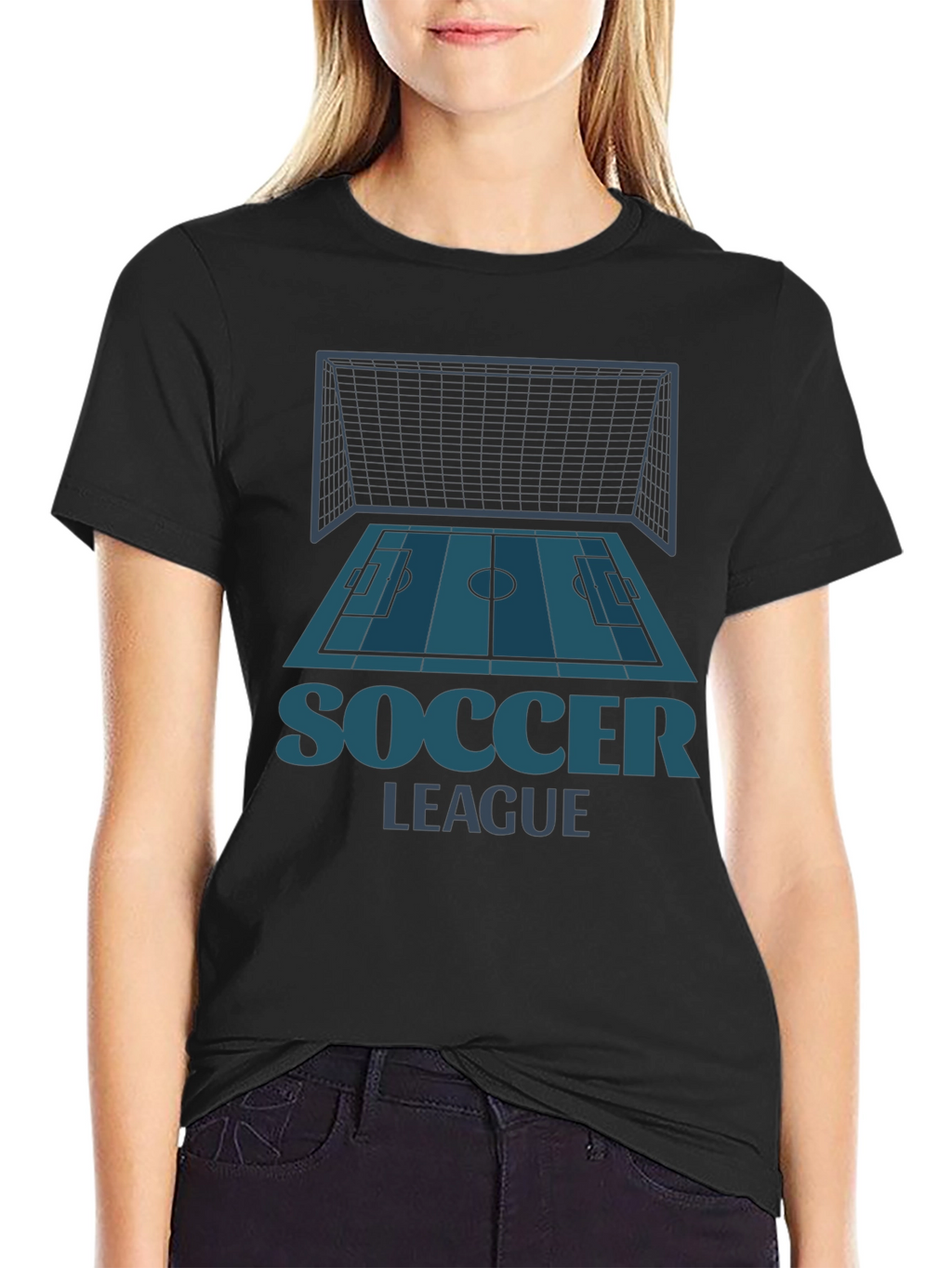 Soccer League Graphic Tee - Black